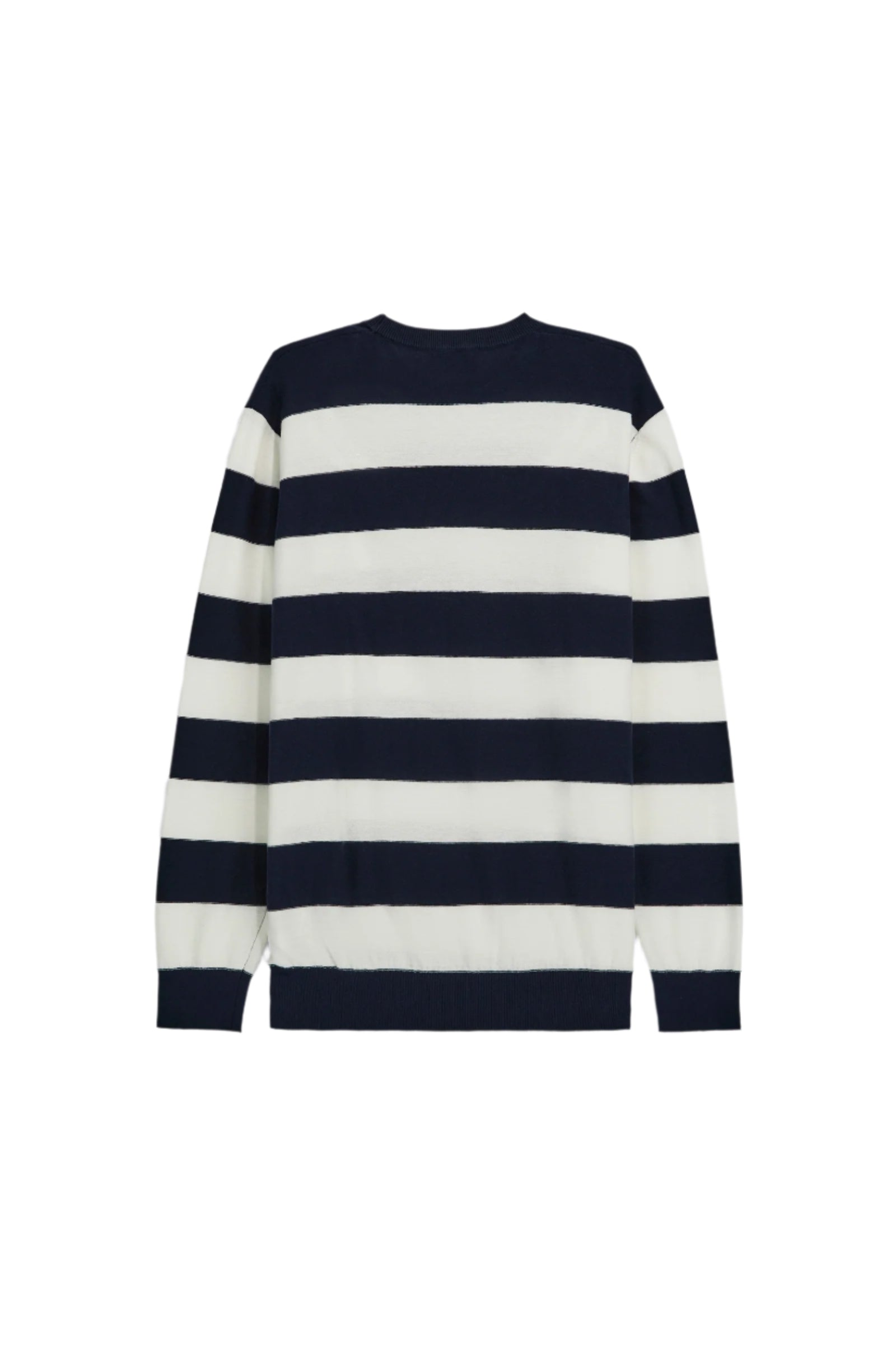Avier Round Neck in Navy Blue / Snow White Sweater GAS