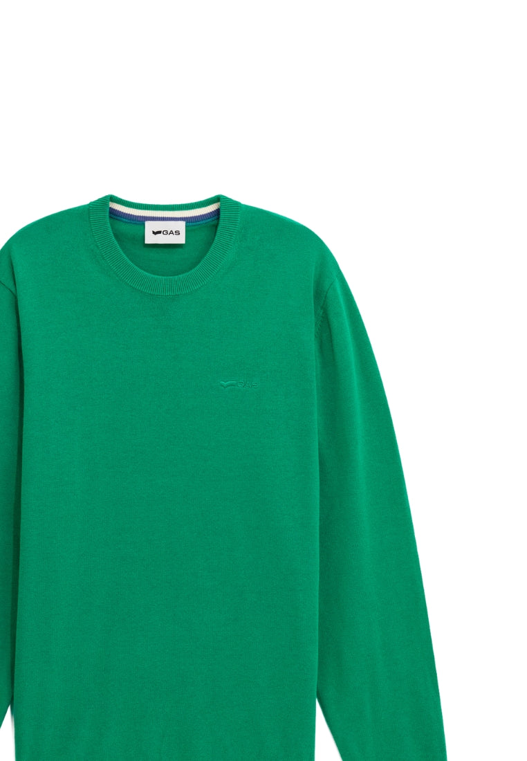 Avier Round Neck in Winter Green Sweater GAS