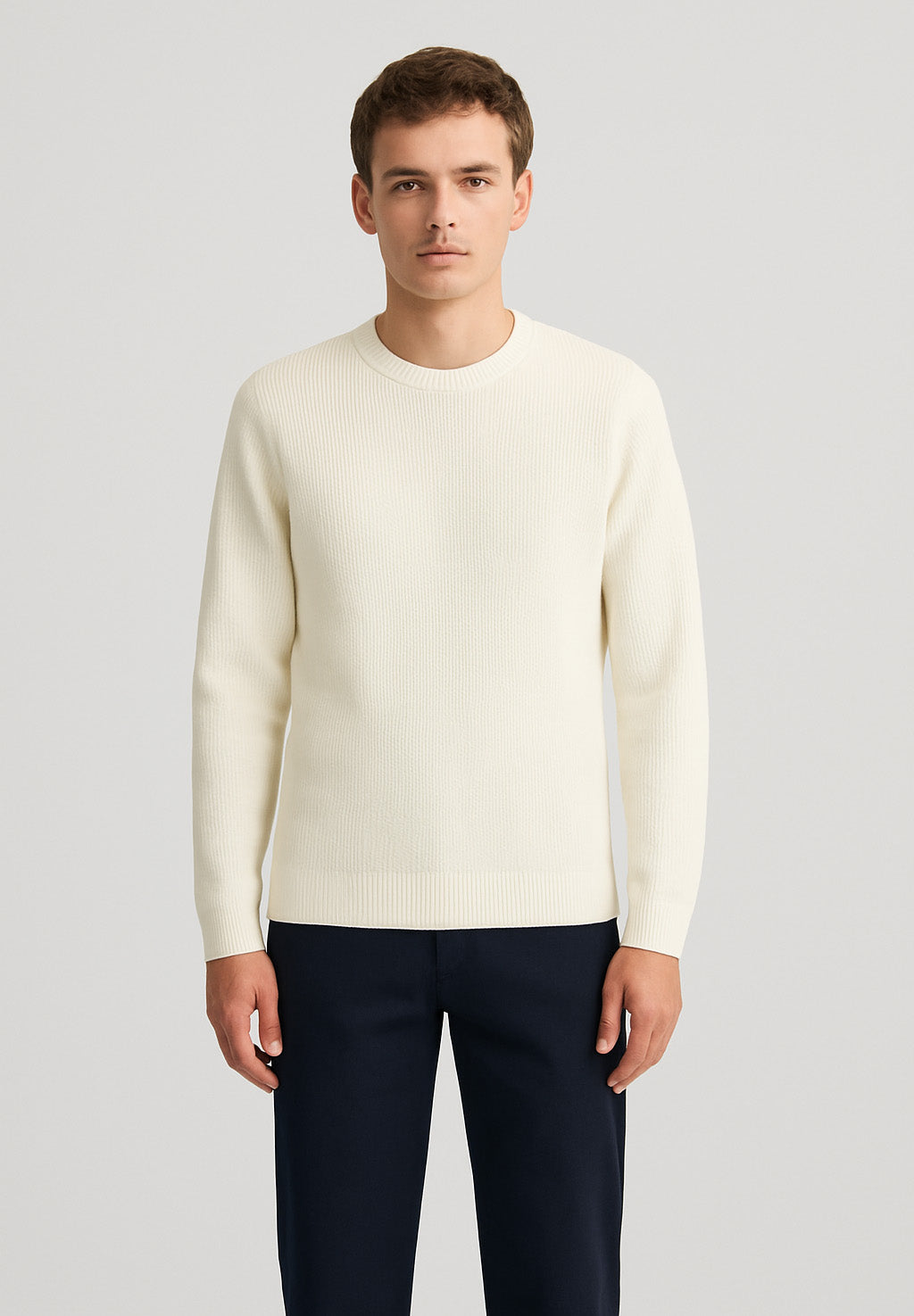 Adyn Round Neck in Snow White Sweater GAS