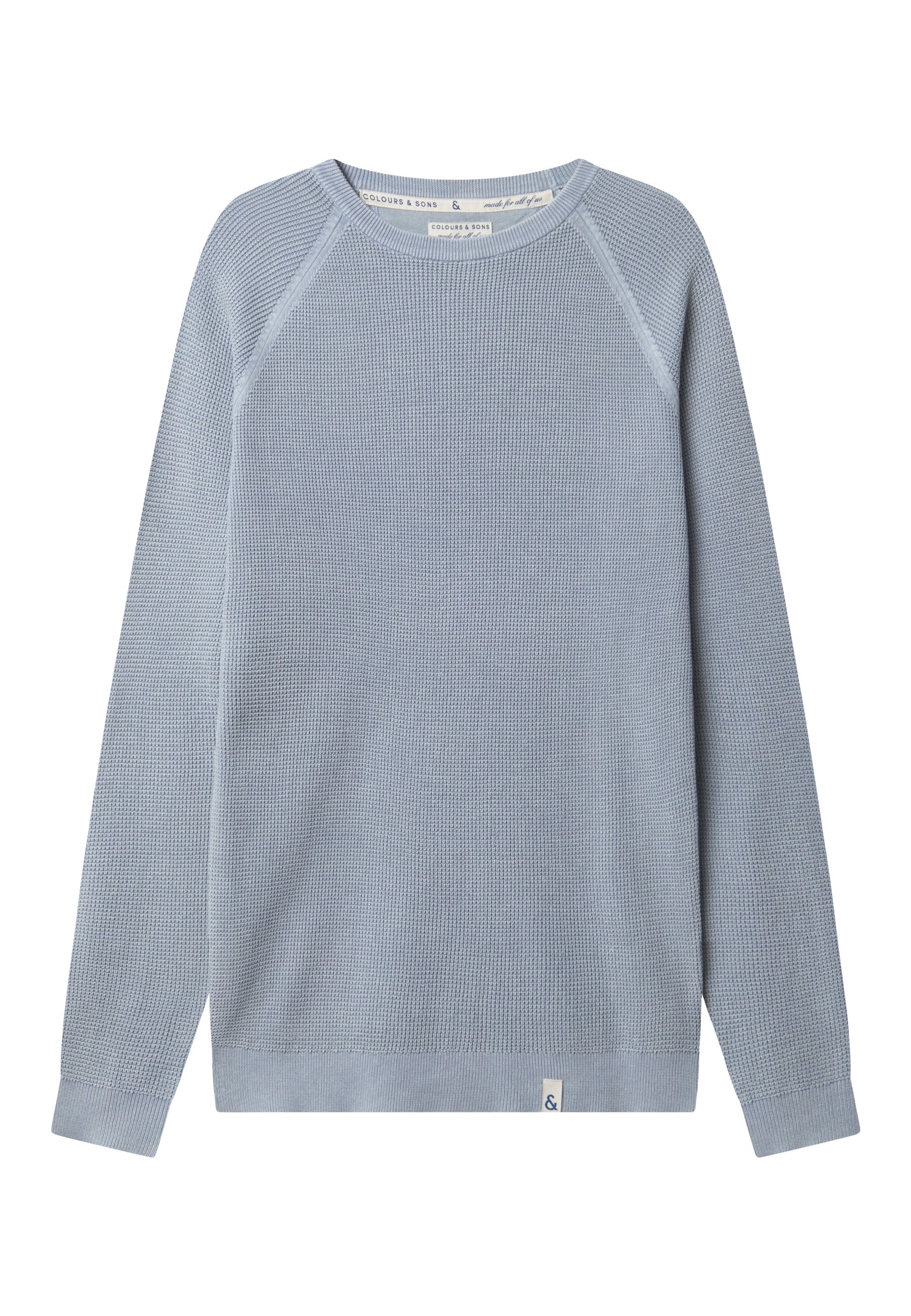 Roundneck Washed in Sky Sweater Colours and Sons