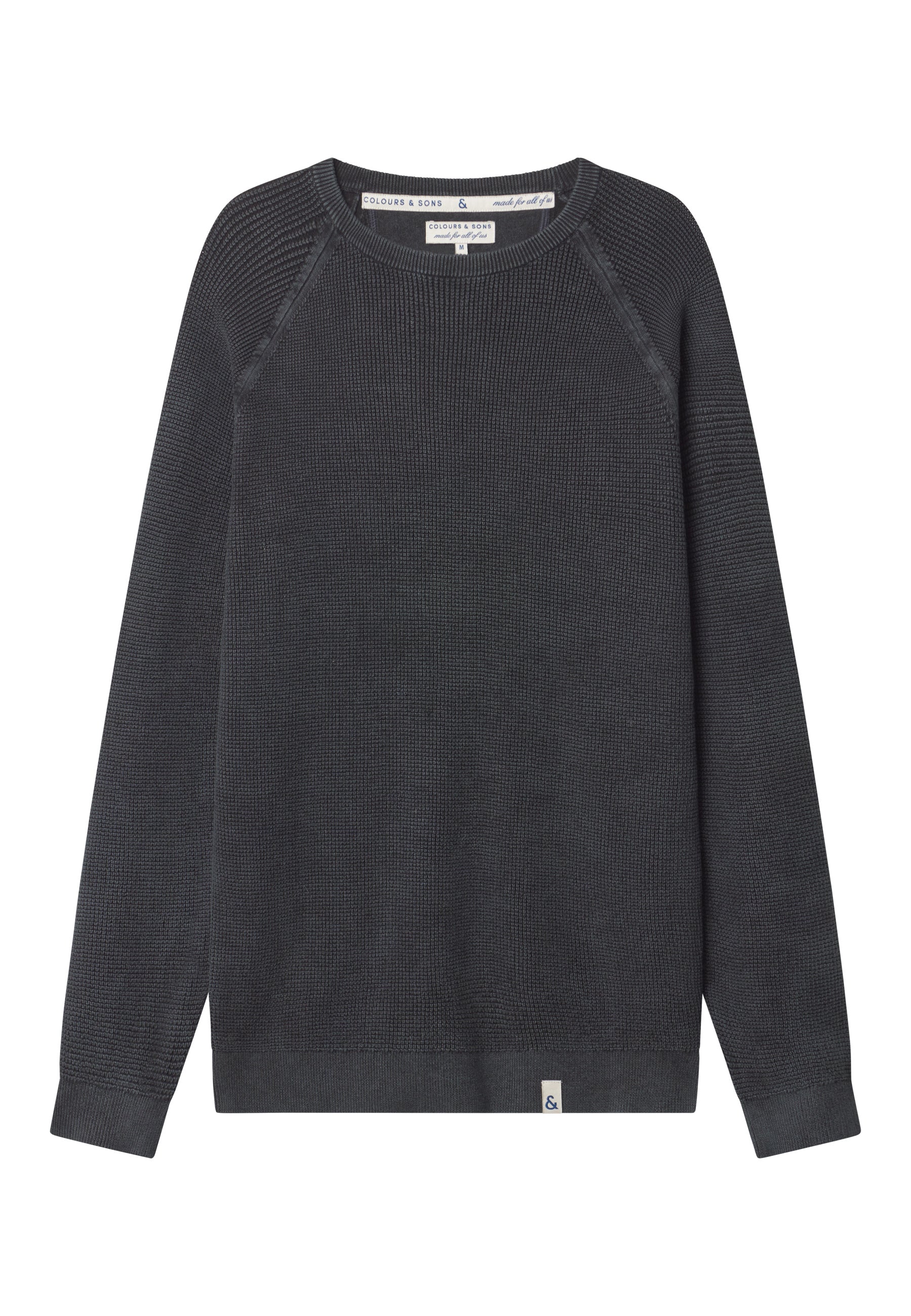 Roundneck Washed in Anthracite Sweater Colours and Sons