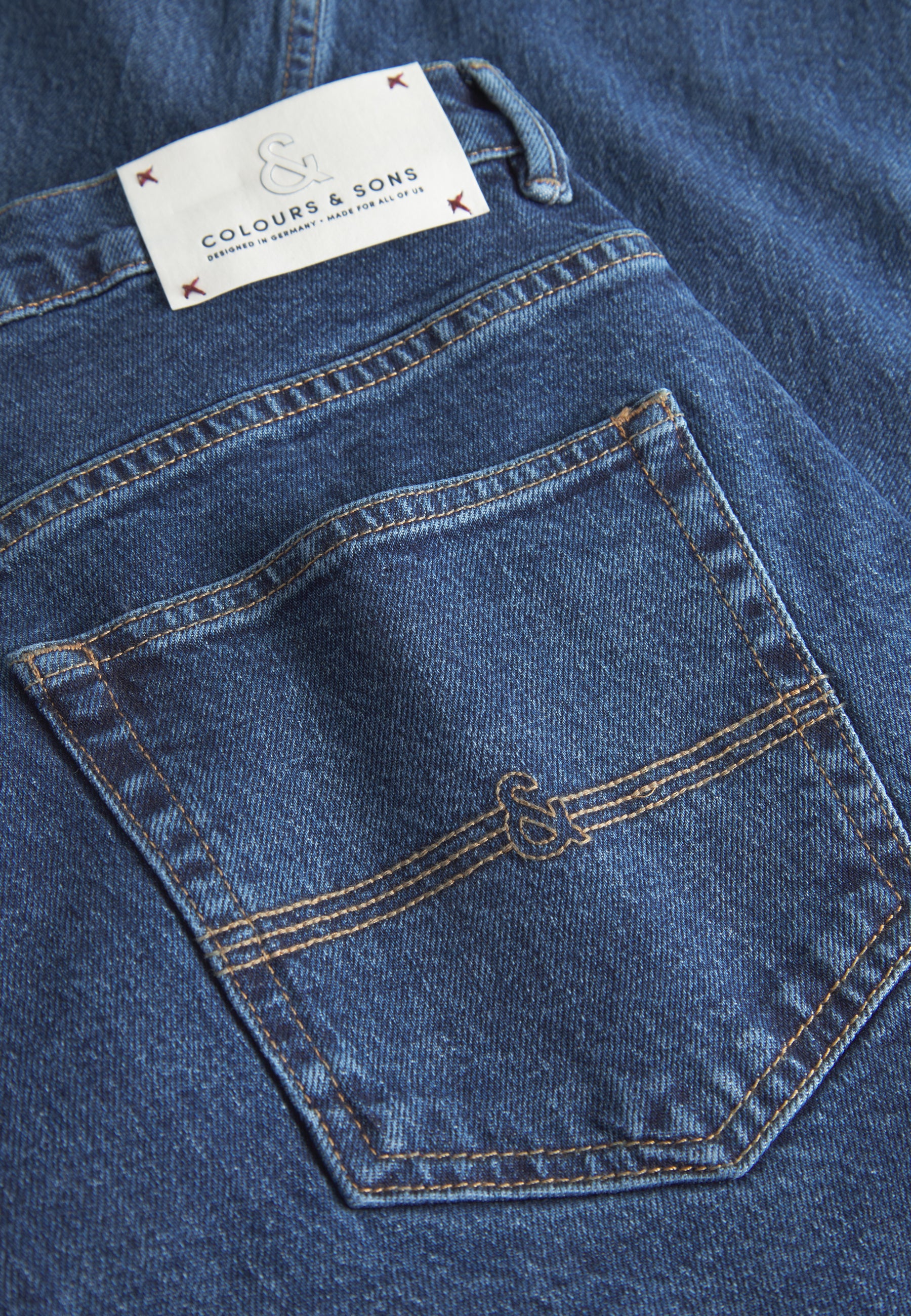 Dark Blue Denim Cropped Jeans Colours and Sons