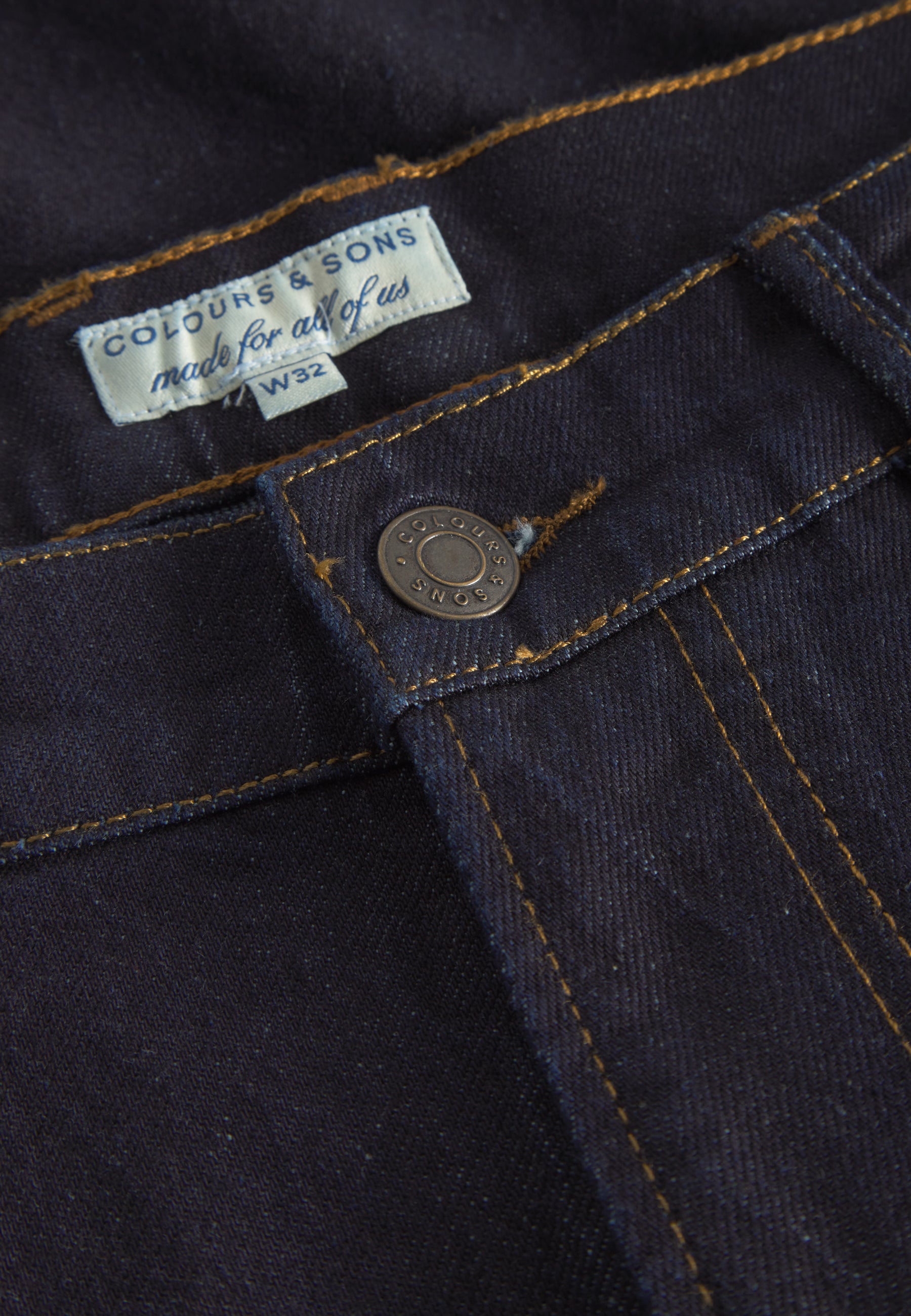 Denim cropped in raw denim jeans Colours and Sons