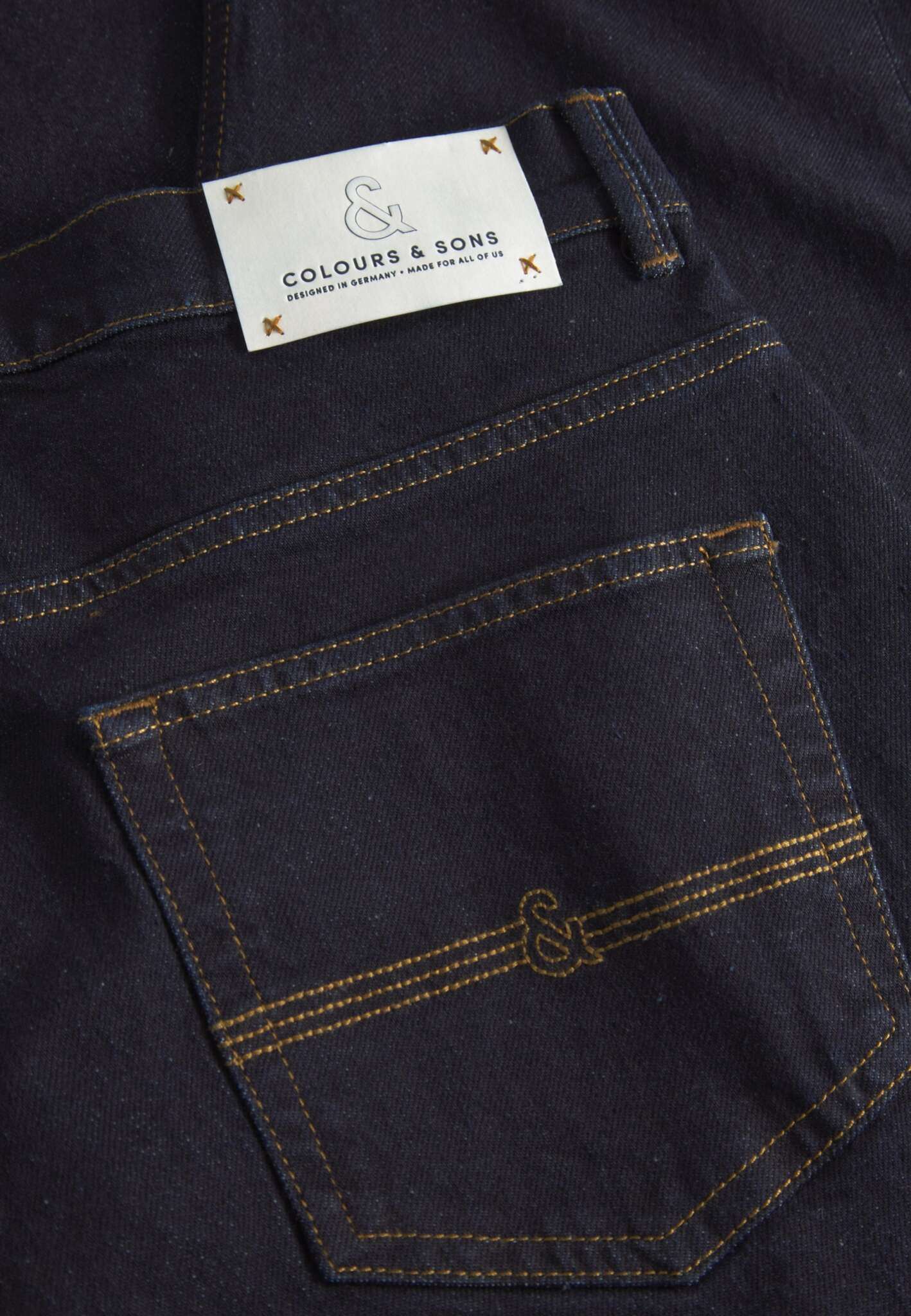 Denim cropped in raw denim jeans Colours and Sons
