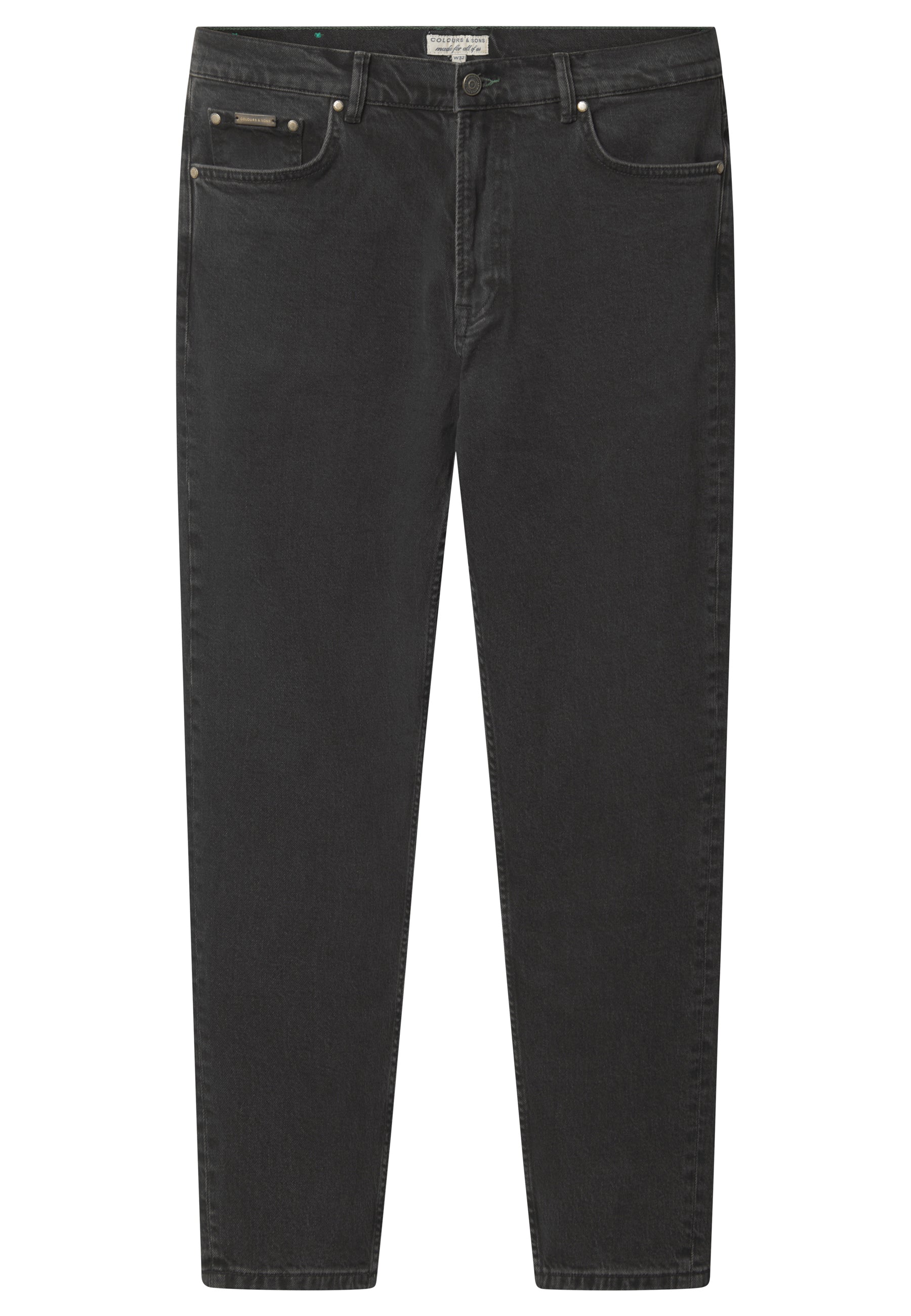 Denim cropped in washed black jeans Colours and Sons