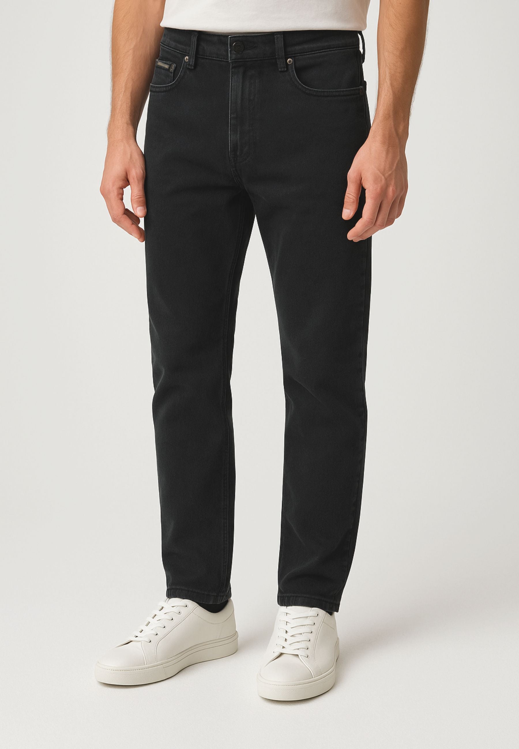 Denim cropped in washed black jeans Colours and Sons