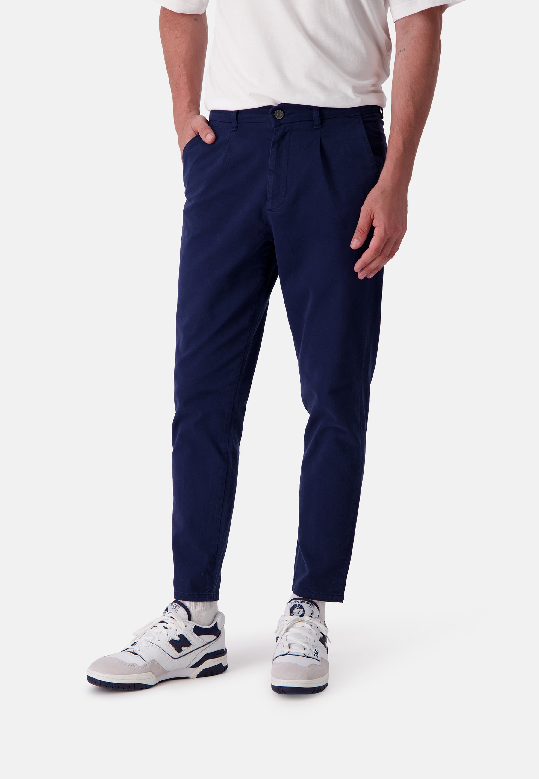 Pants-Cropped Chino in Navy Pants Colours and Sons