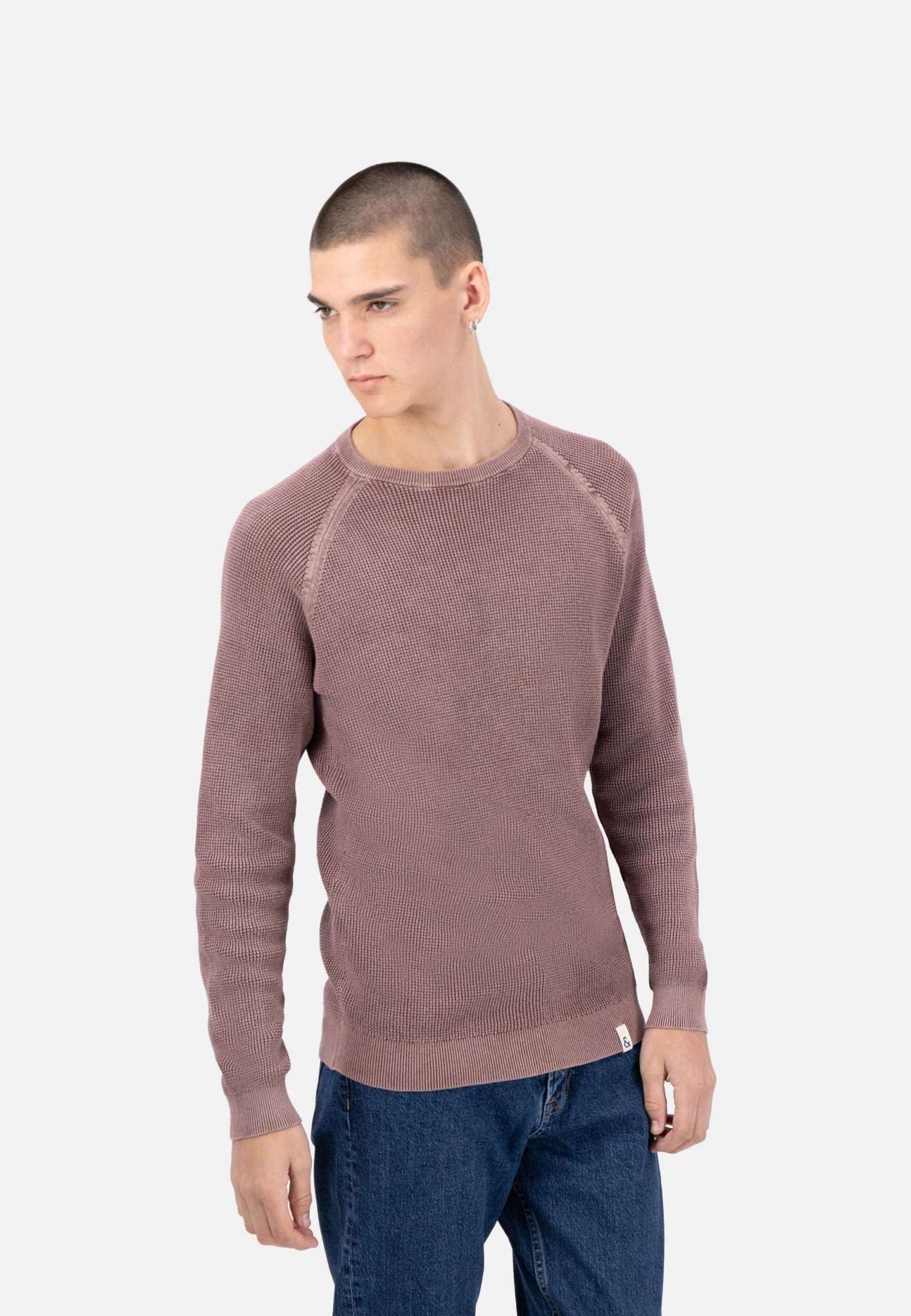 Roundneck Washed in Mauve Colours Sons Switzerland