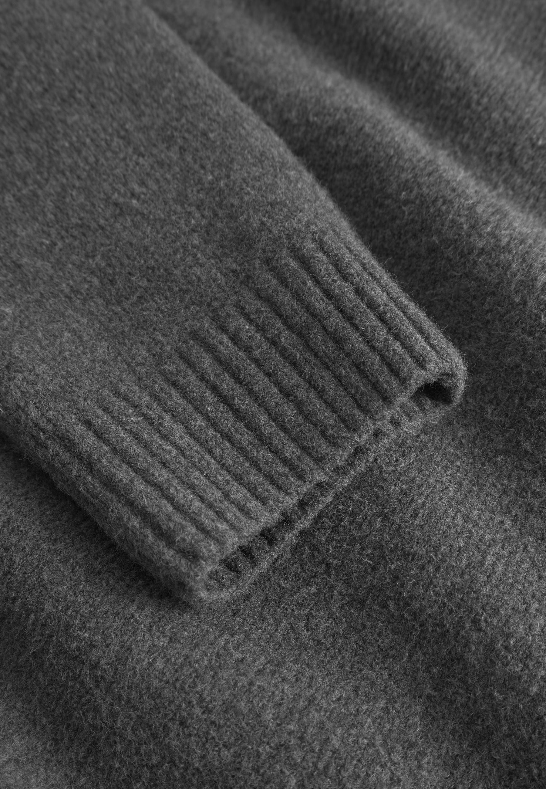 Mock-Zip Woolen Touch in Stone Sweater Colours and Sons