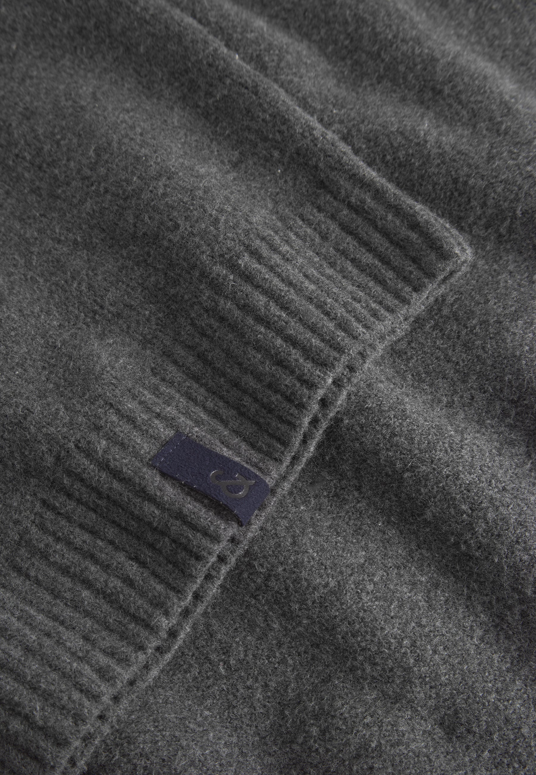 Mock-Zip Woolen Touch in Stone Sweater Colours and Sons