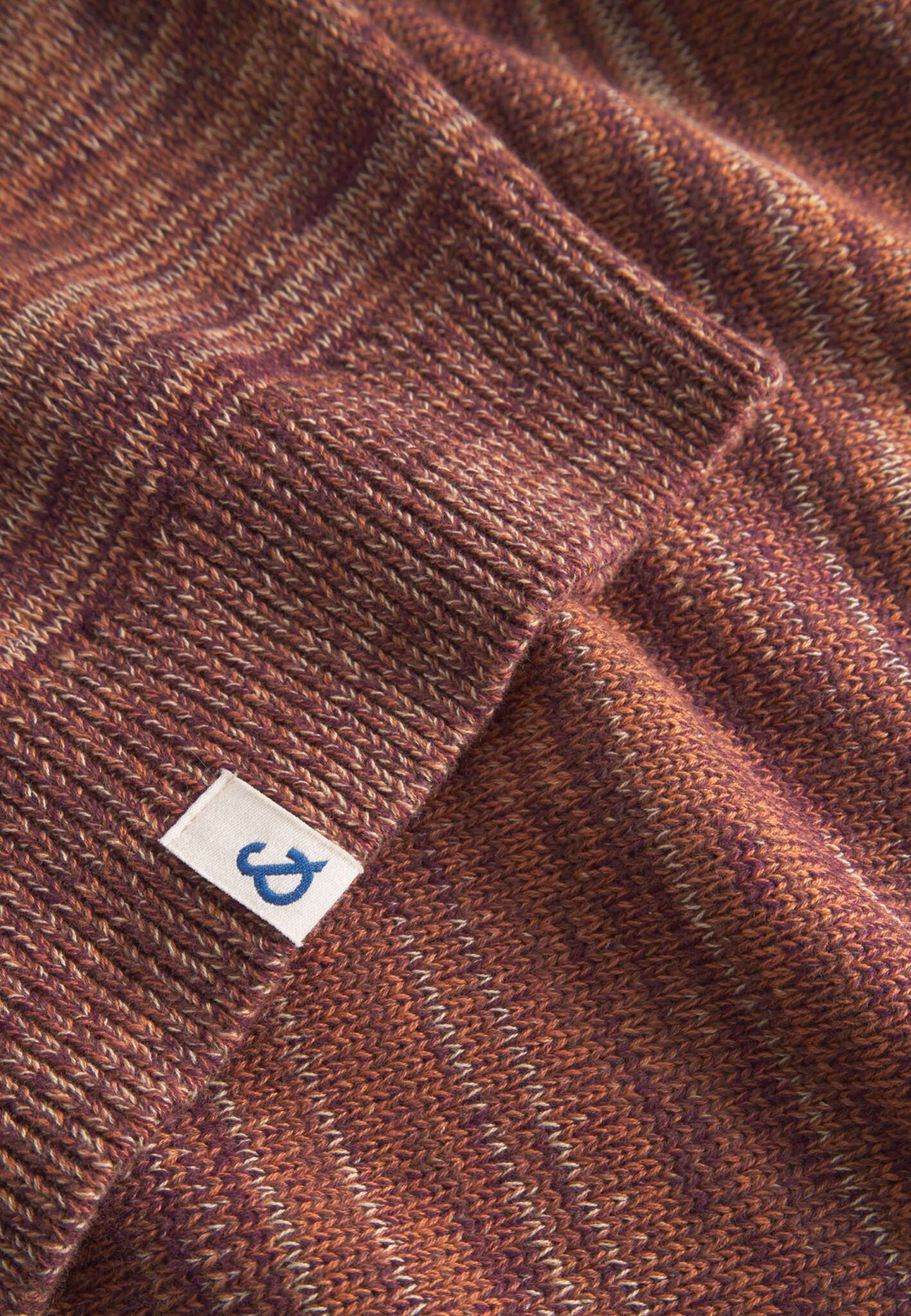 Roundneck mouliné in mahogany mouliné sweater Colours and Sons