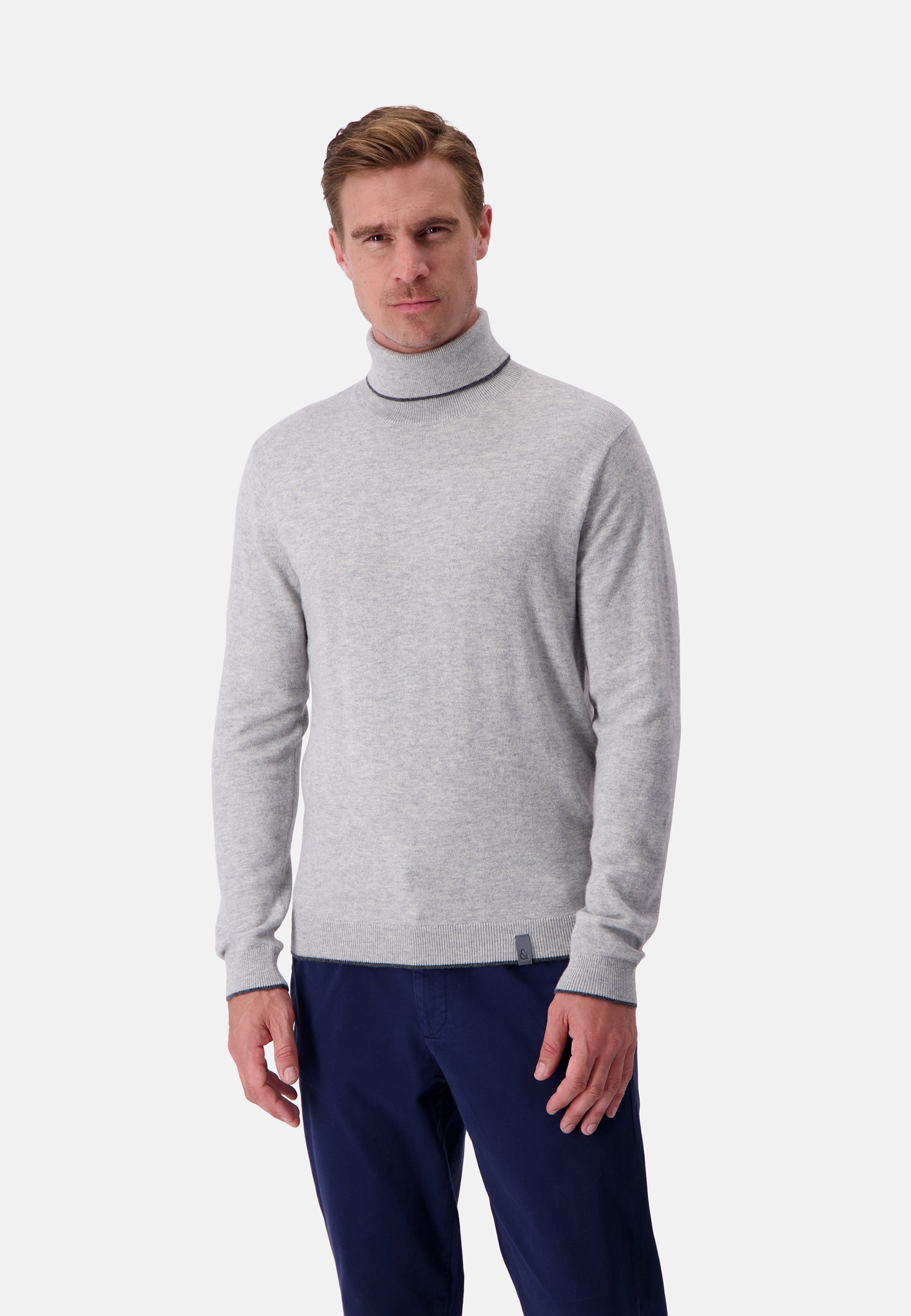 Turtleneck Merino Blend in Silver Sweater Colours and Sons