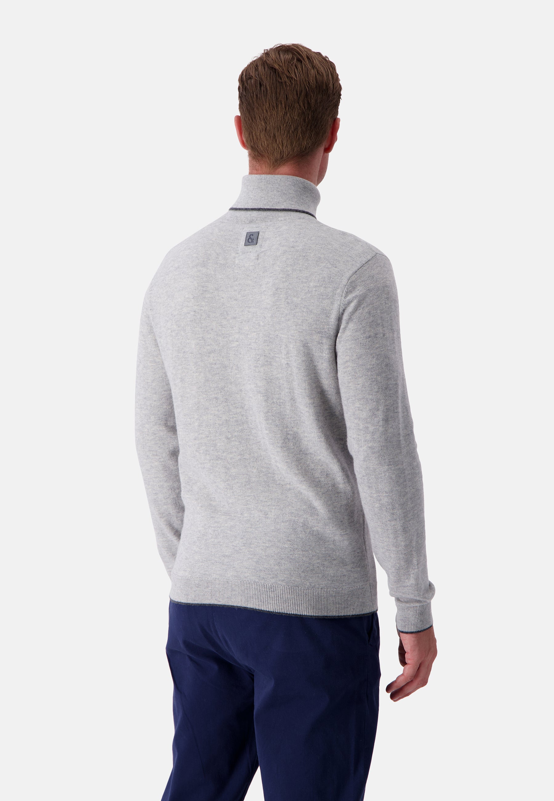 Turtleneck Merino Blend in Silver Sweater Colours and Sons