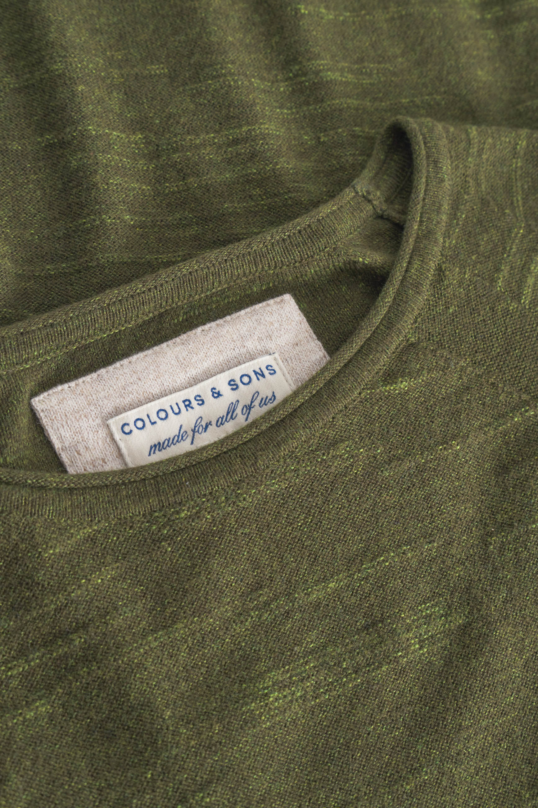 Roundneck slub in yucca sweater Colours and Sons