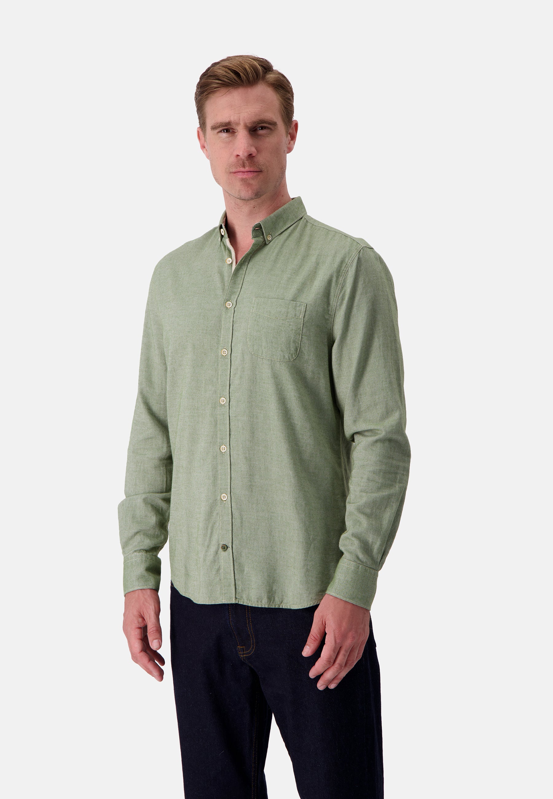 Shirt Brushed Twill in Clover Shirts Colours and Sons