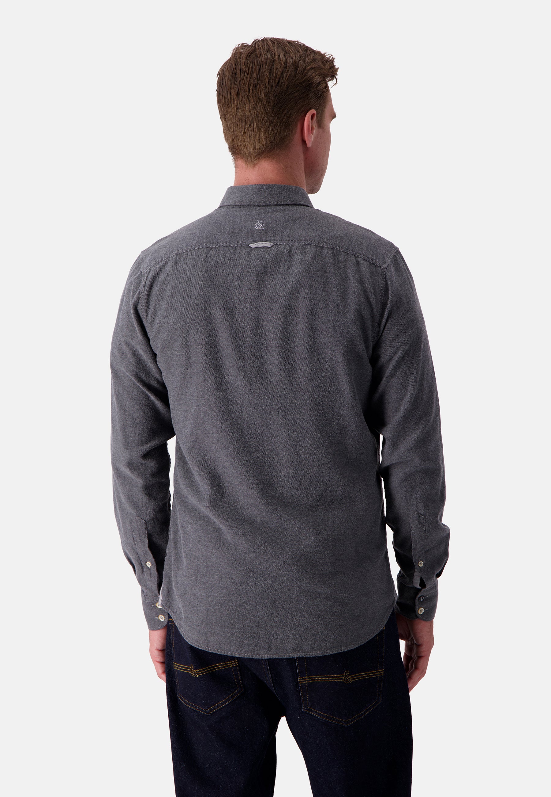 Shirt Brushed Twill in Anthracite Shirts Colours and Sons