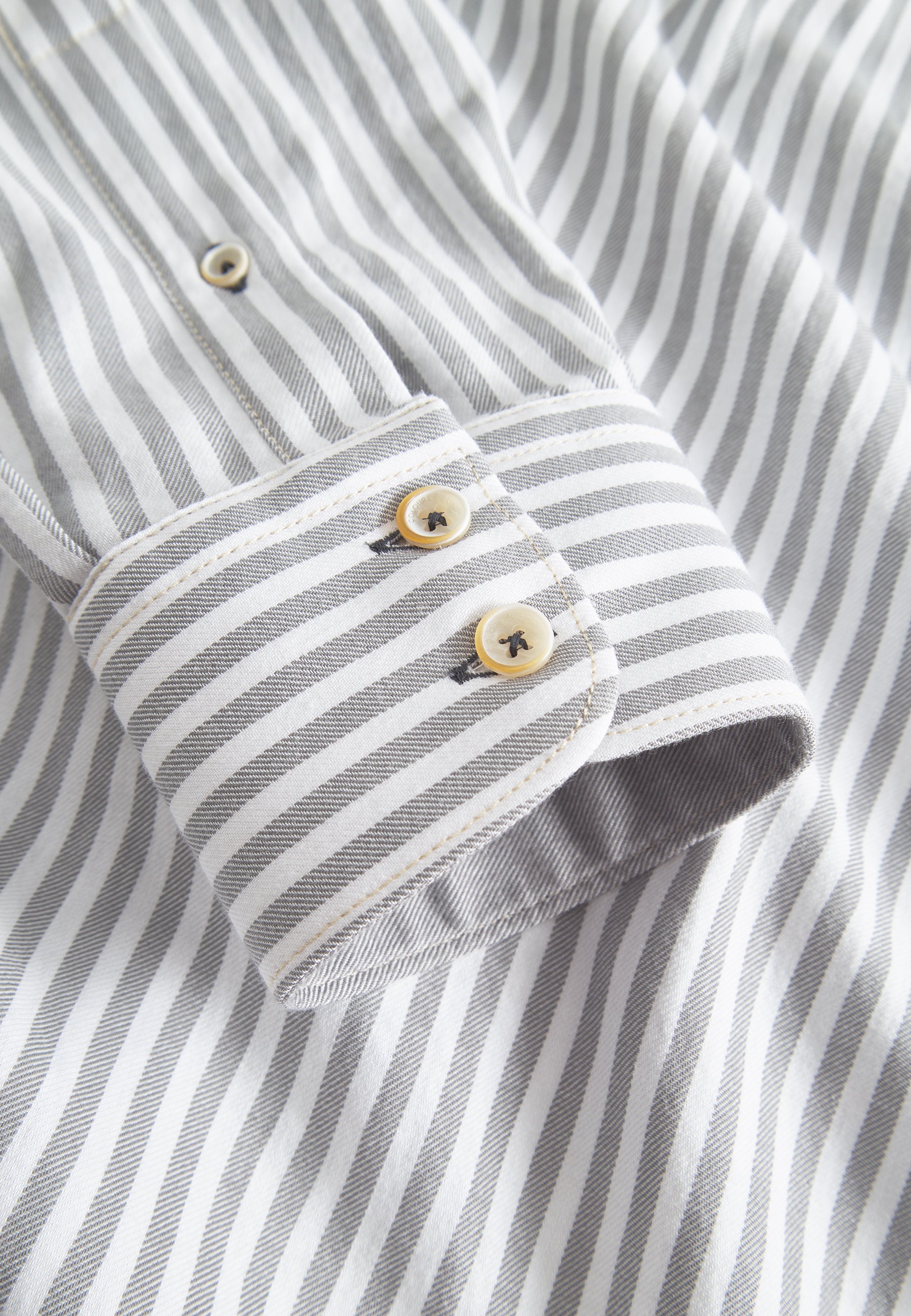 Shirt Brushed Twill Stripes in Silver Stripes Shirts Colours and Sons