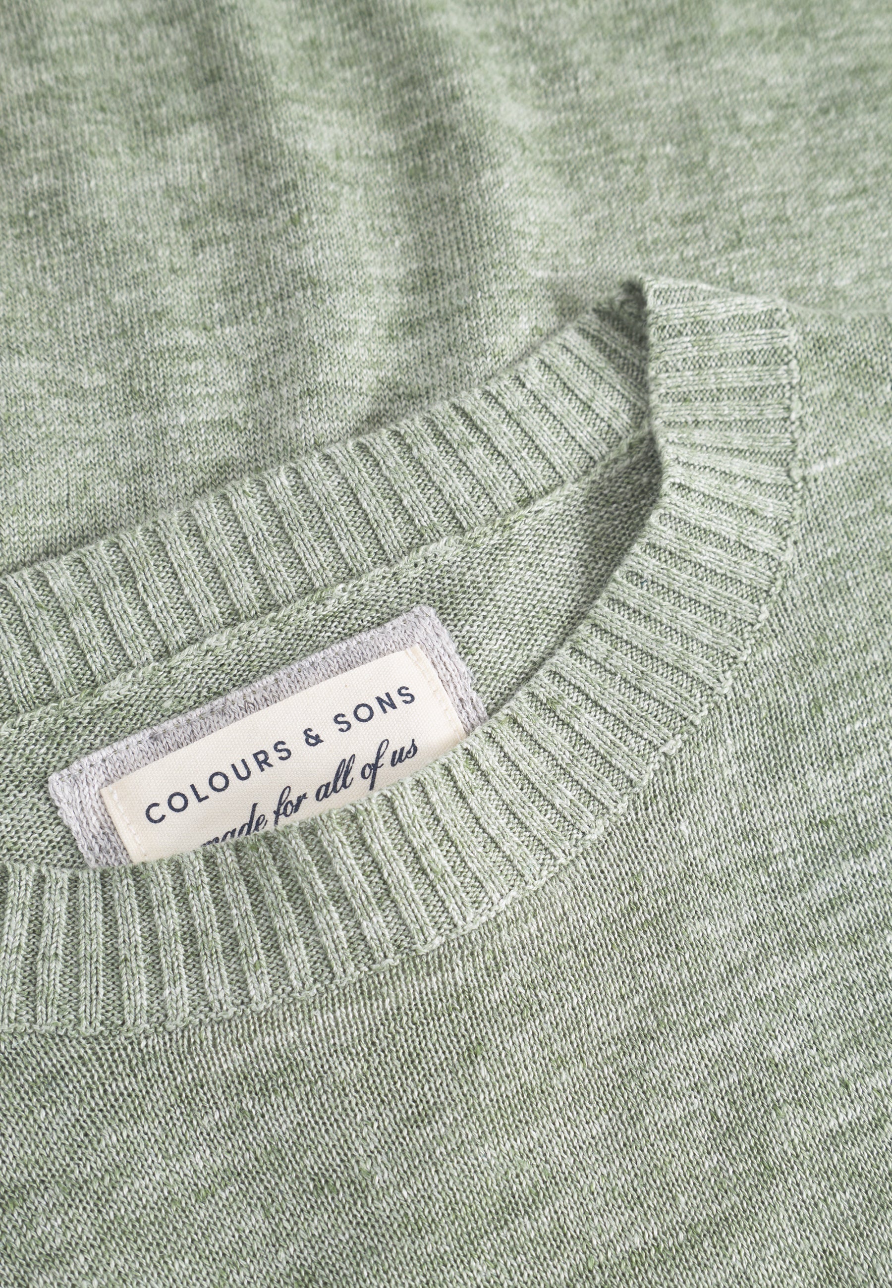 Roundneck Linen in Lime Sweater Colours and Sons