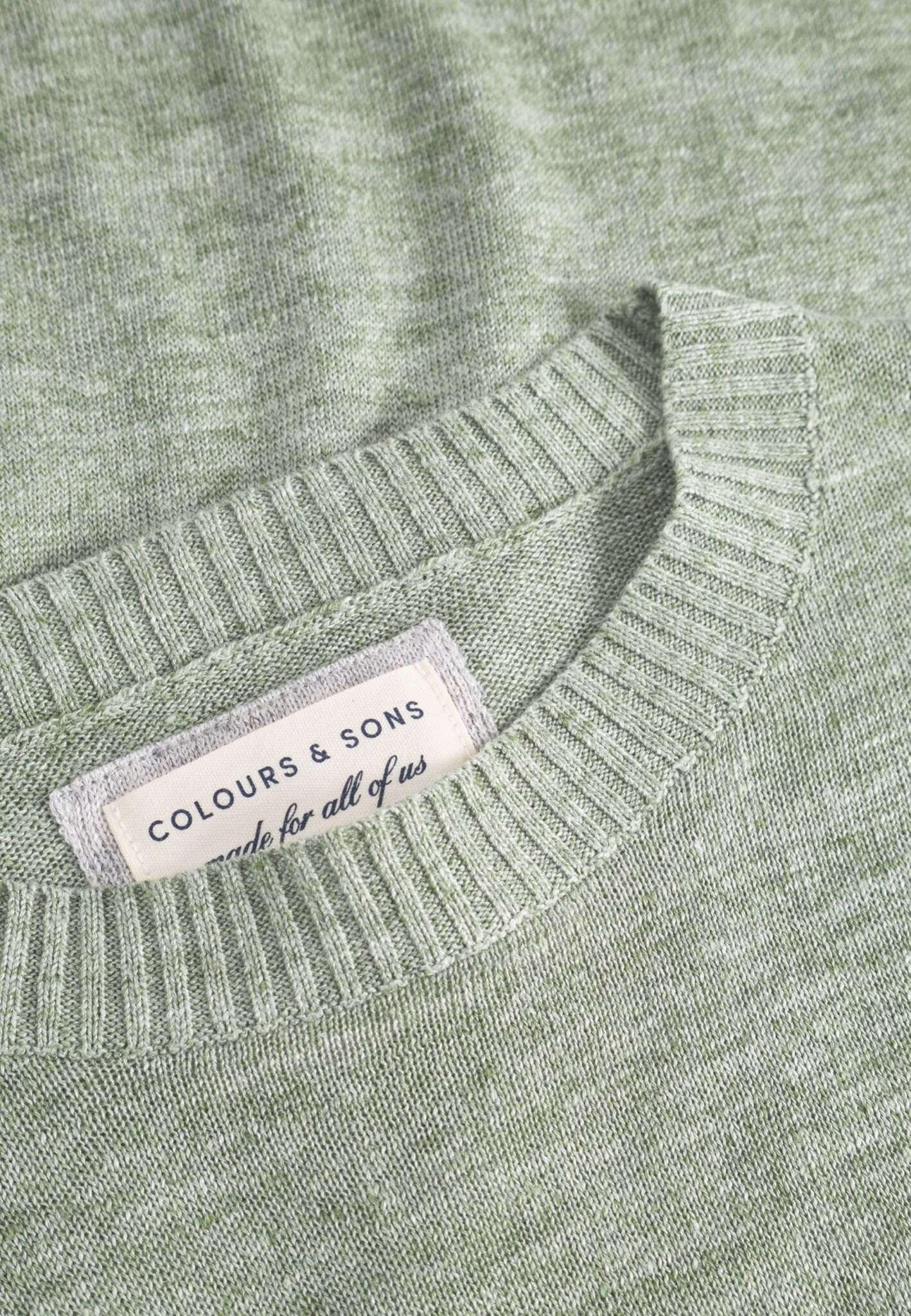 Roundneck Linen in Lime Sweater Colours and Sons