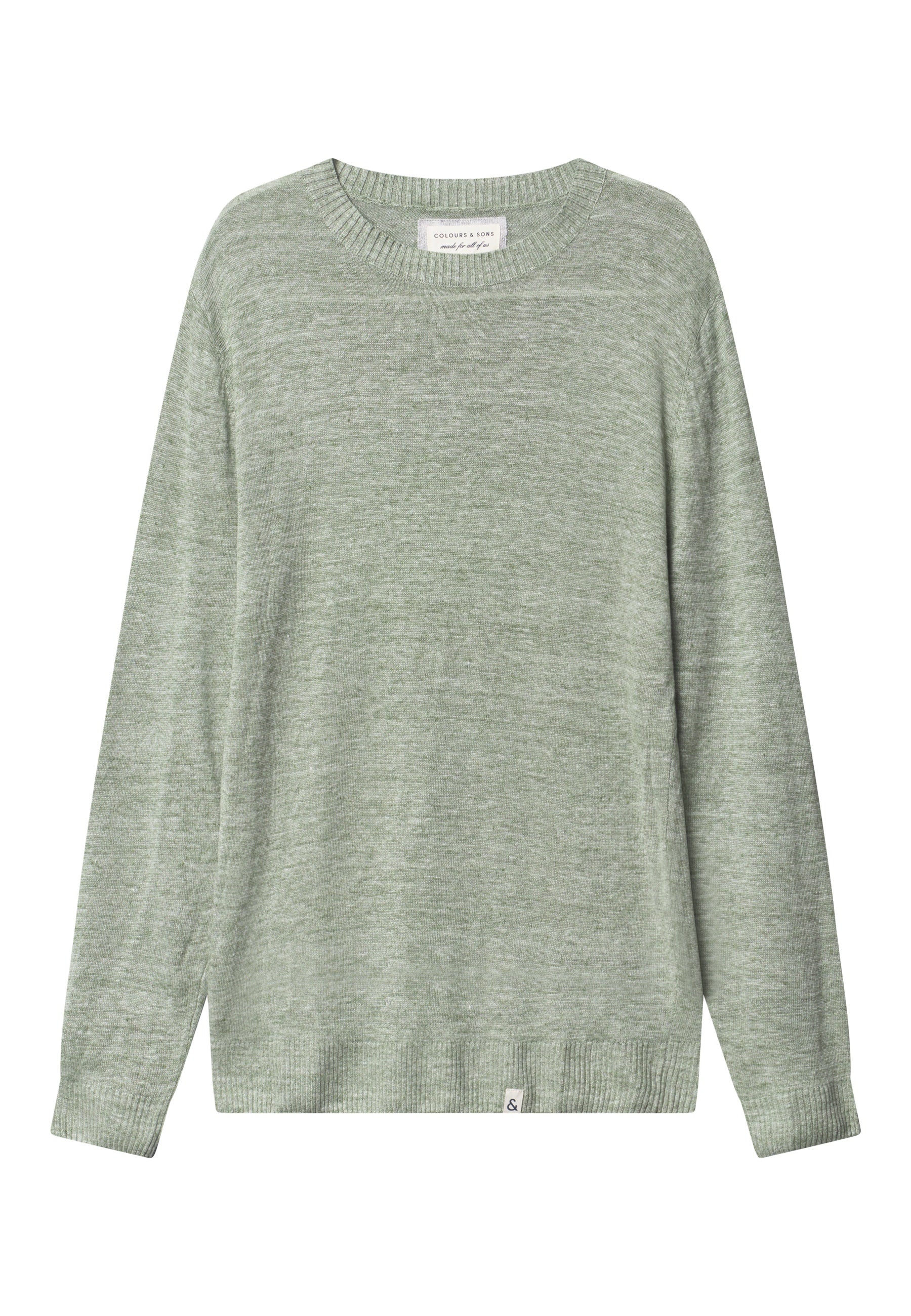 Roundneck Linen in Lime Sweater Colours and Sons