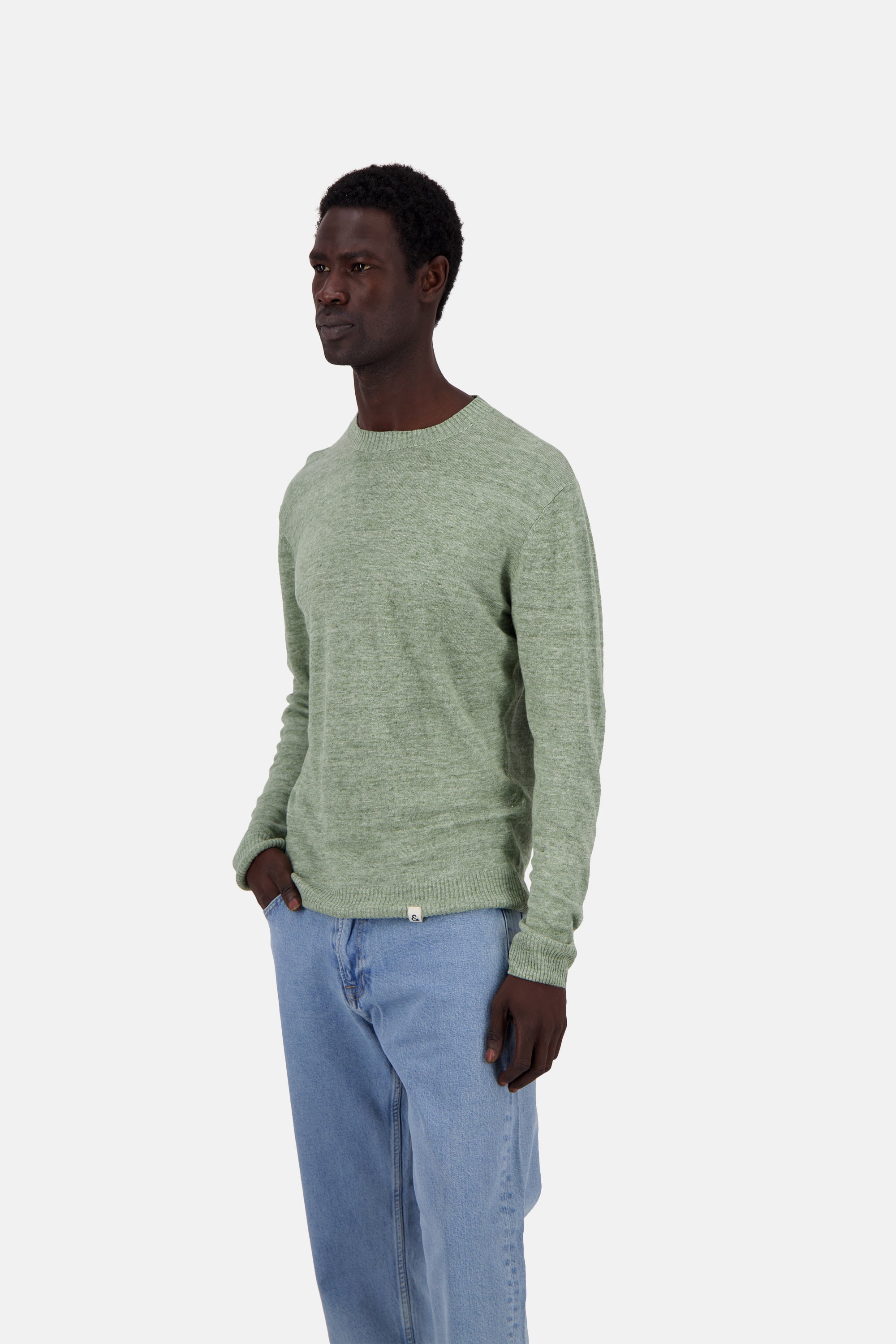 Roundneck Linen in Lime Sweater Colours and Sons