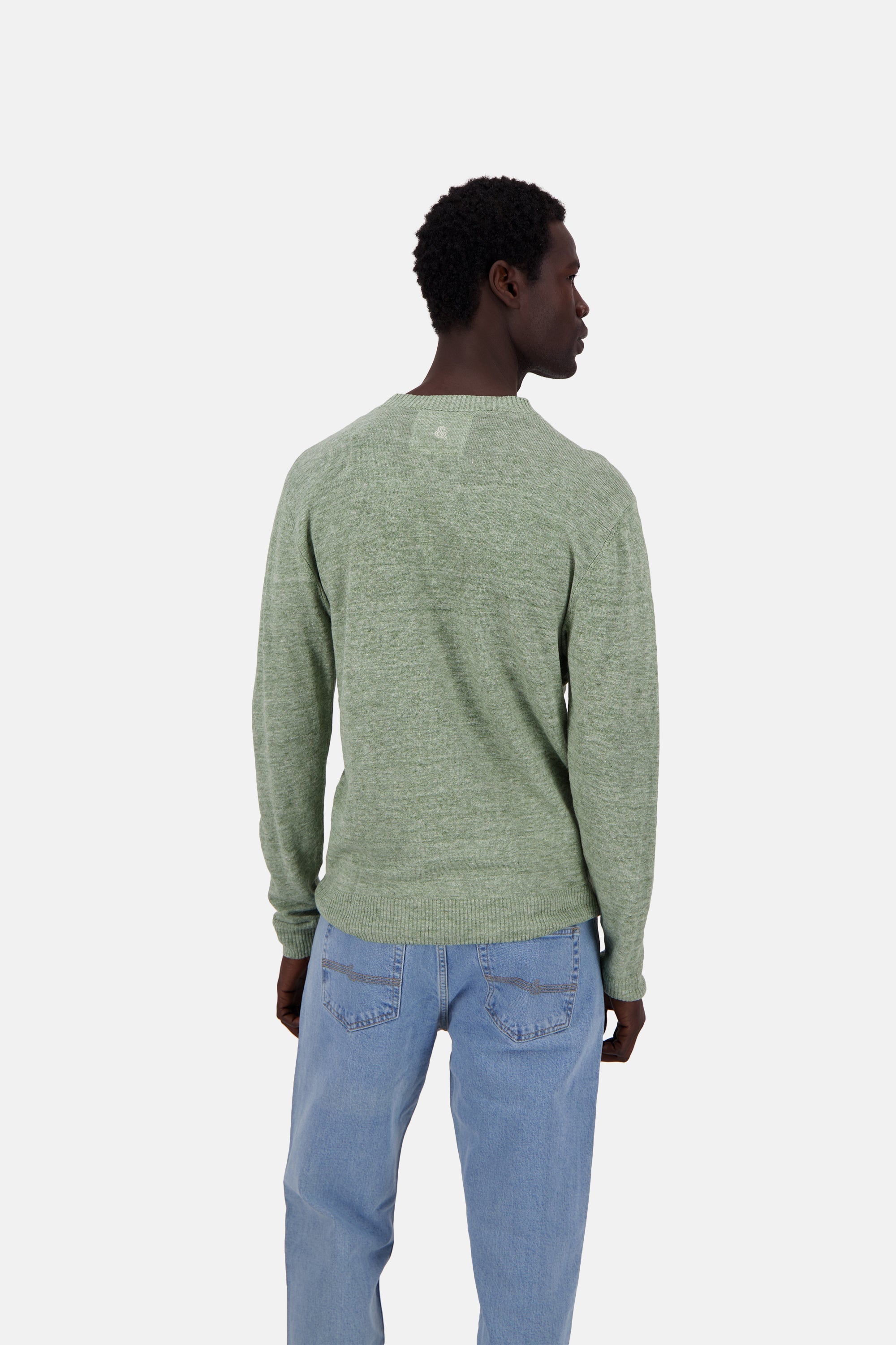 Roundneck Linen in Lime Sweater Colours and Sons