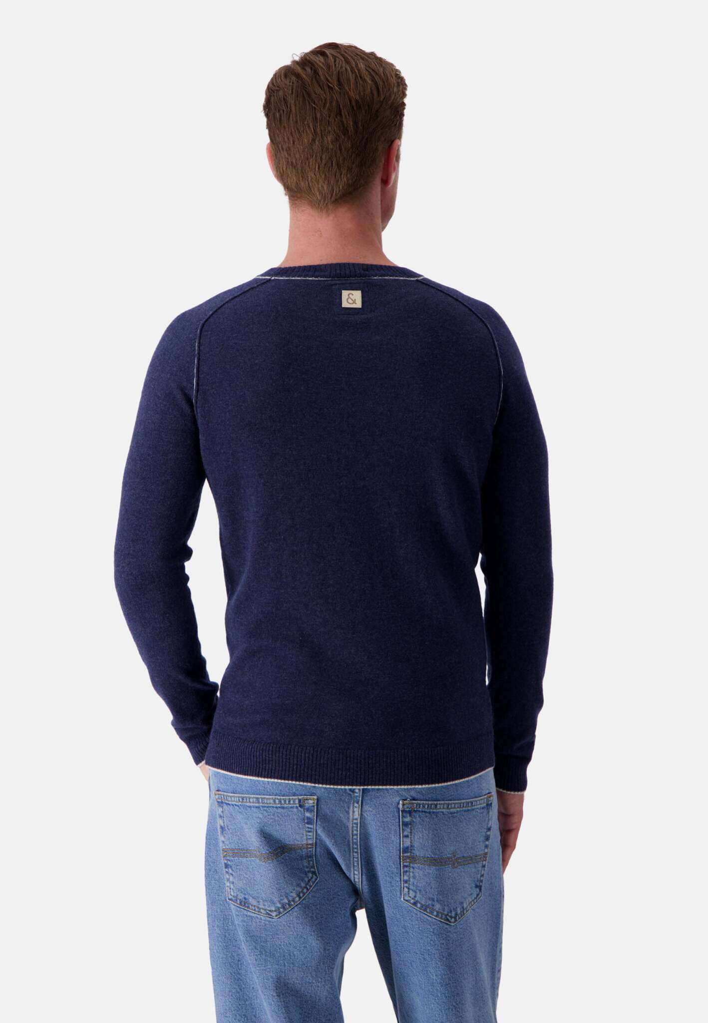 Roundneck Merino Blend in Navy Sweater Colours and Sons