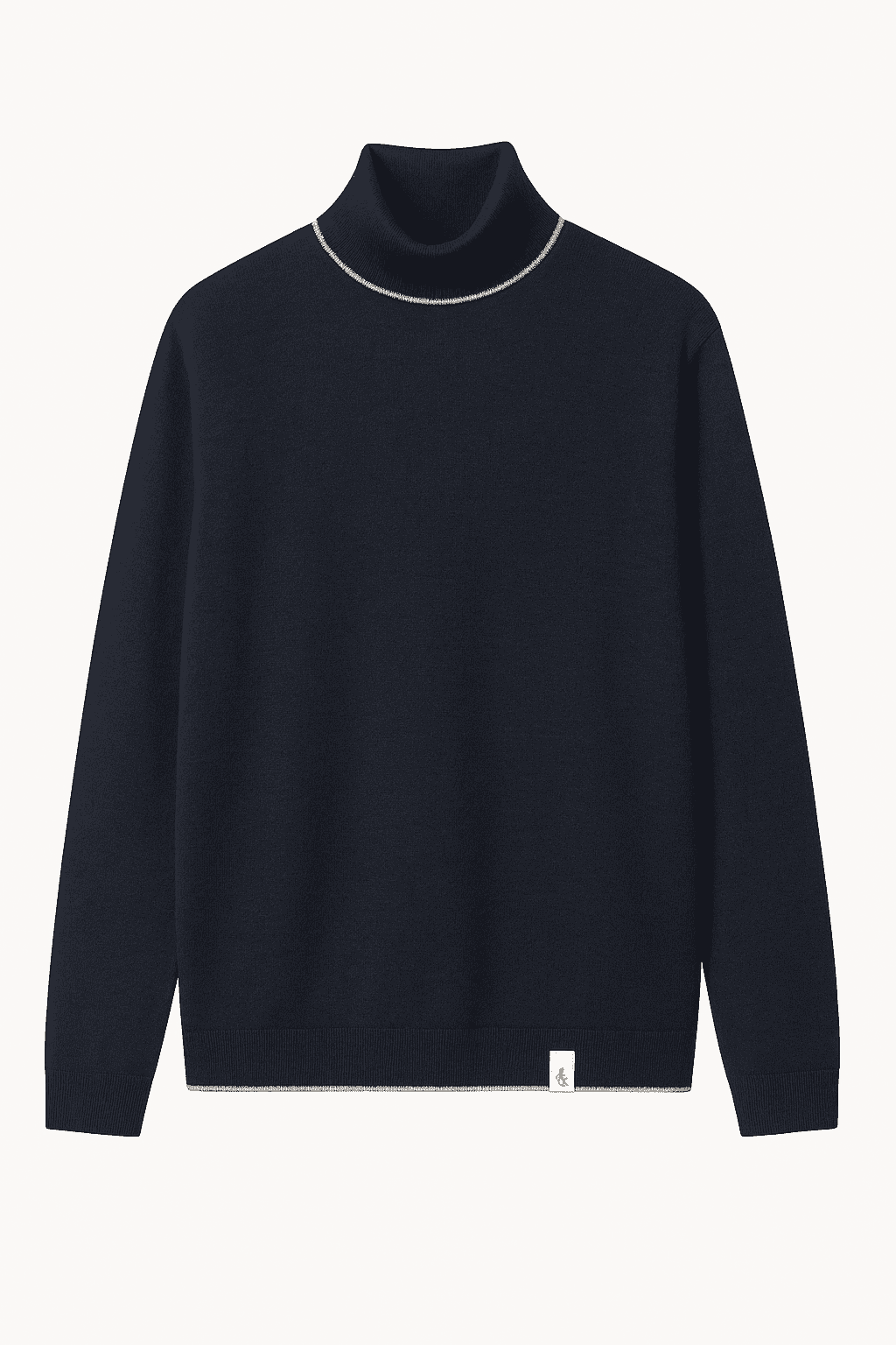 Turleneck merino blend in navy