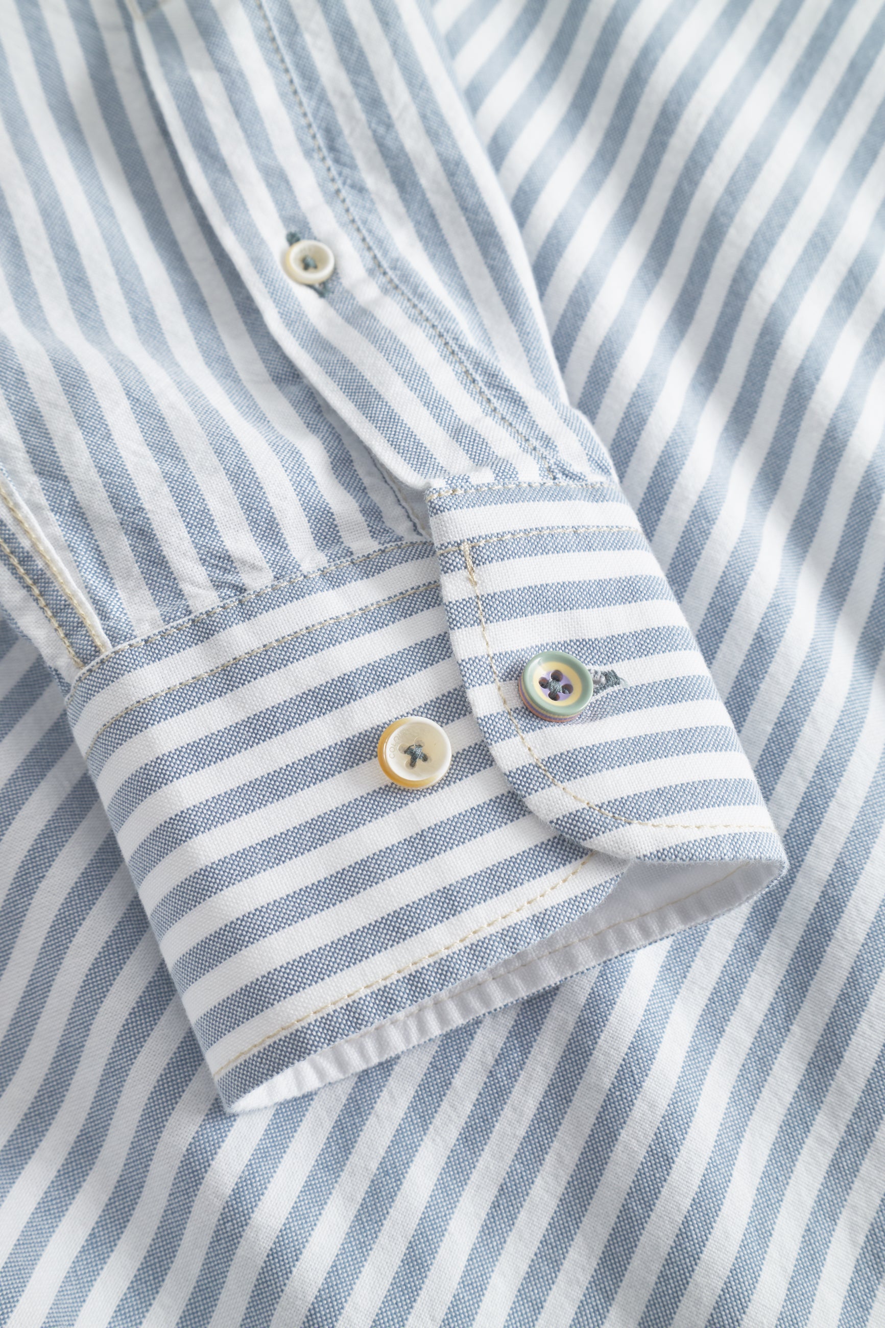 Shirt-Soft Oxford Stripes in Sky Stripes Shirts Colours and Sons