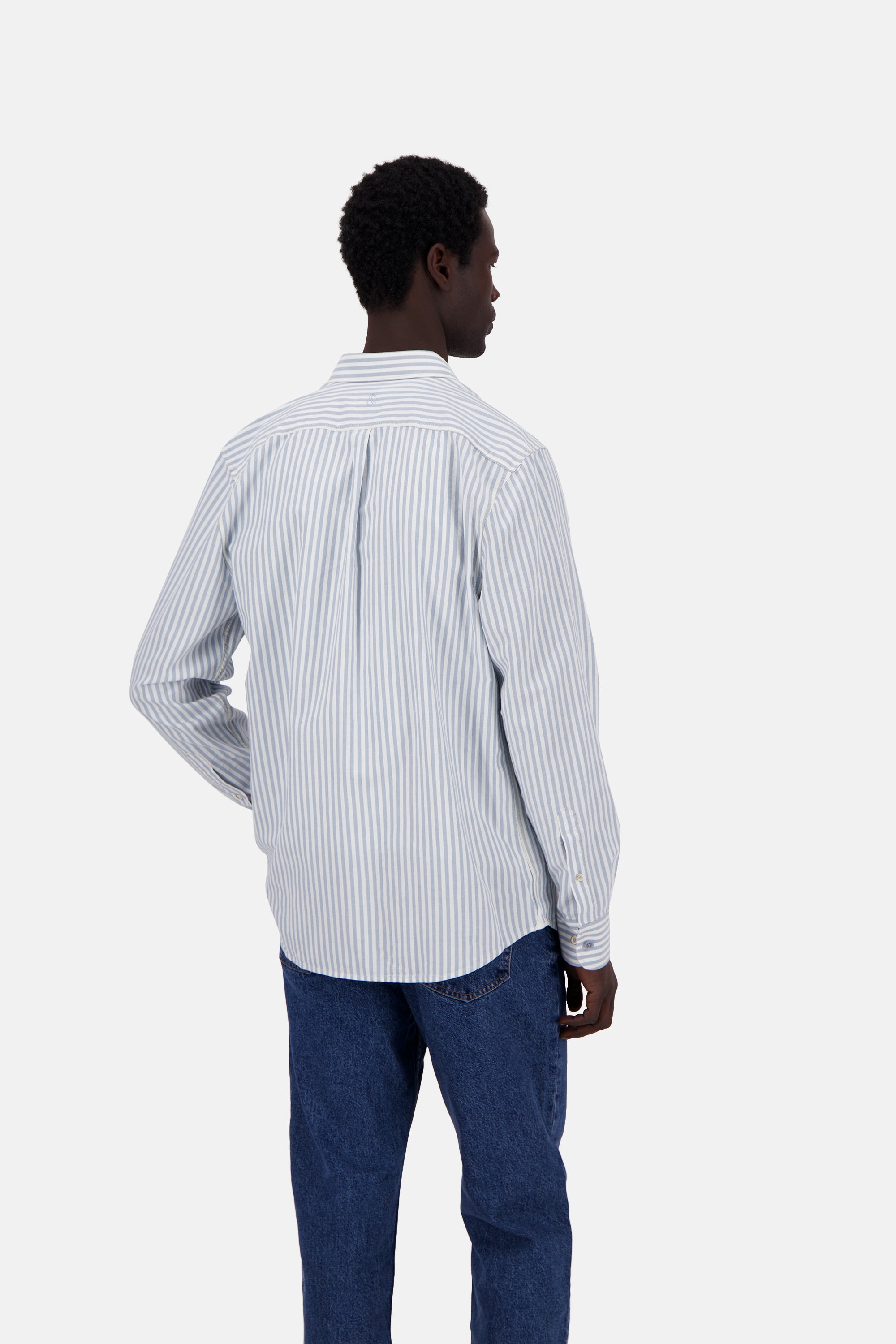 Shirt-Soft Oxford Stripes in Sky Stripes Shirts Colours and Sons