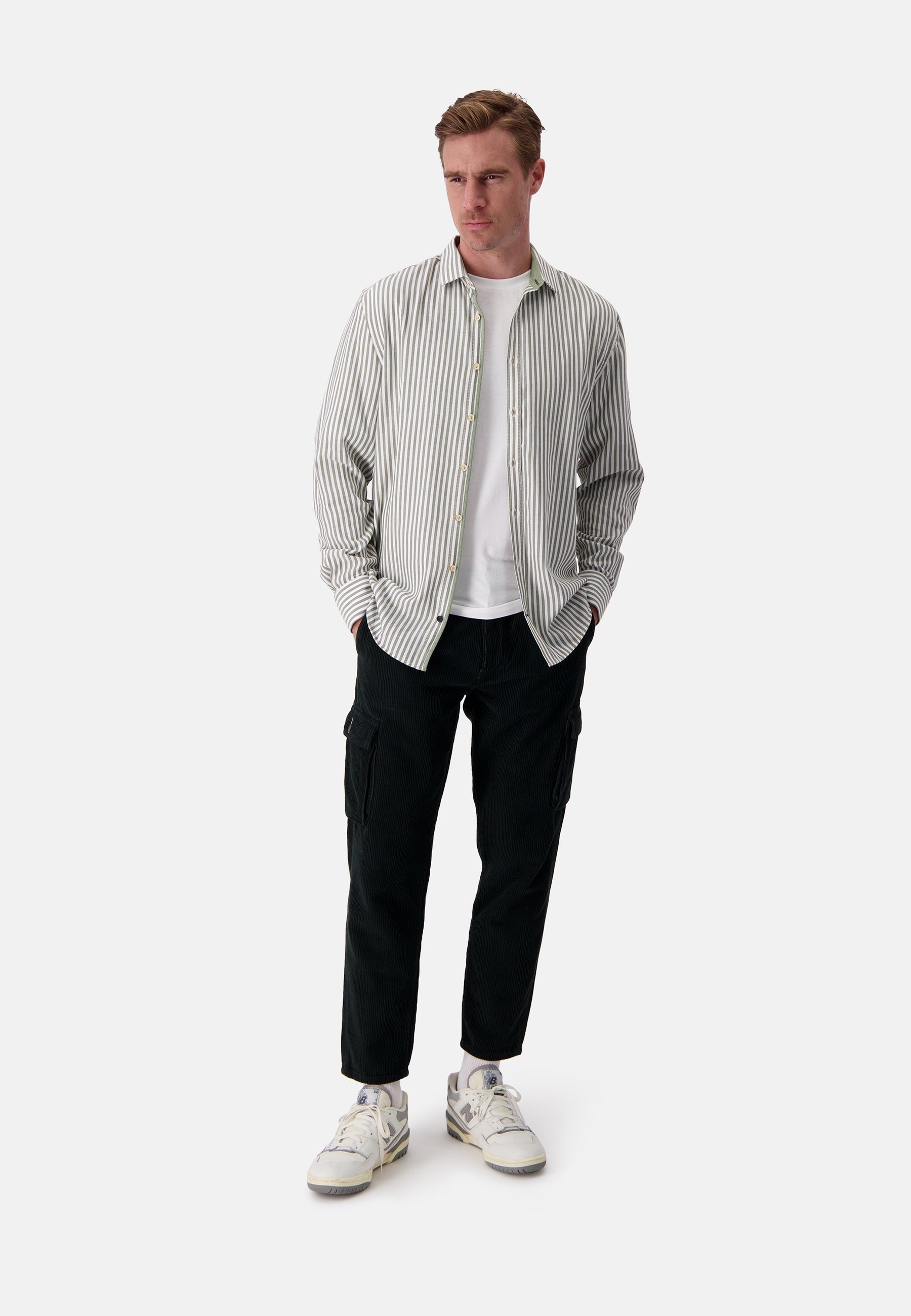 Shirt-Brushed Twill Stripes in Hunter Stripes Shirts Colours and Sons