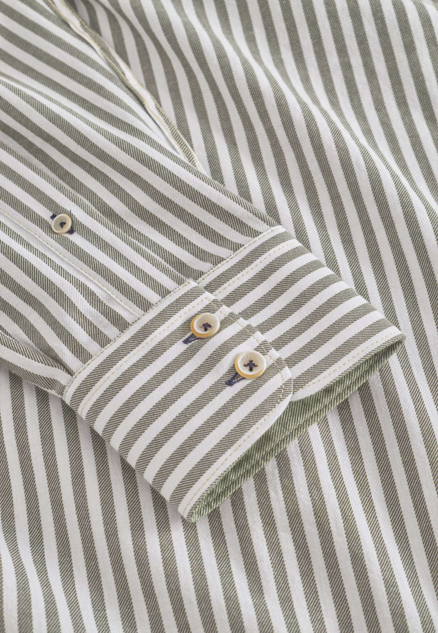Shirt-Brushed Twill Stripes in Hunter Stripes Shirts Colours and Sons