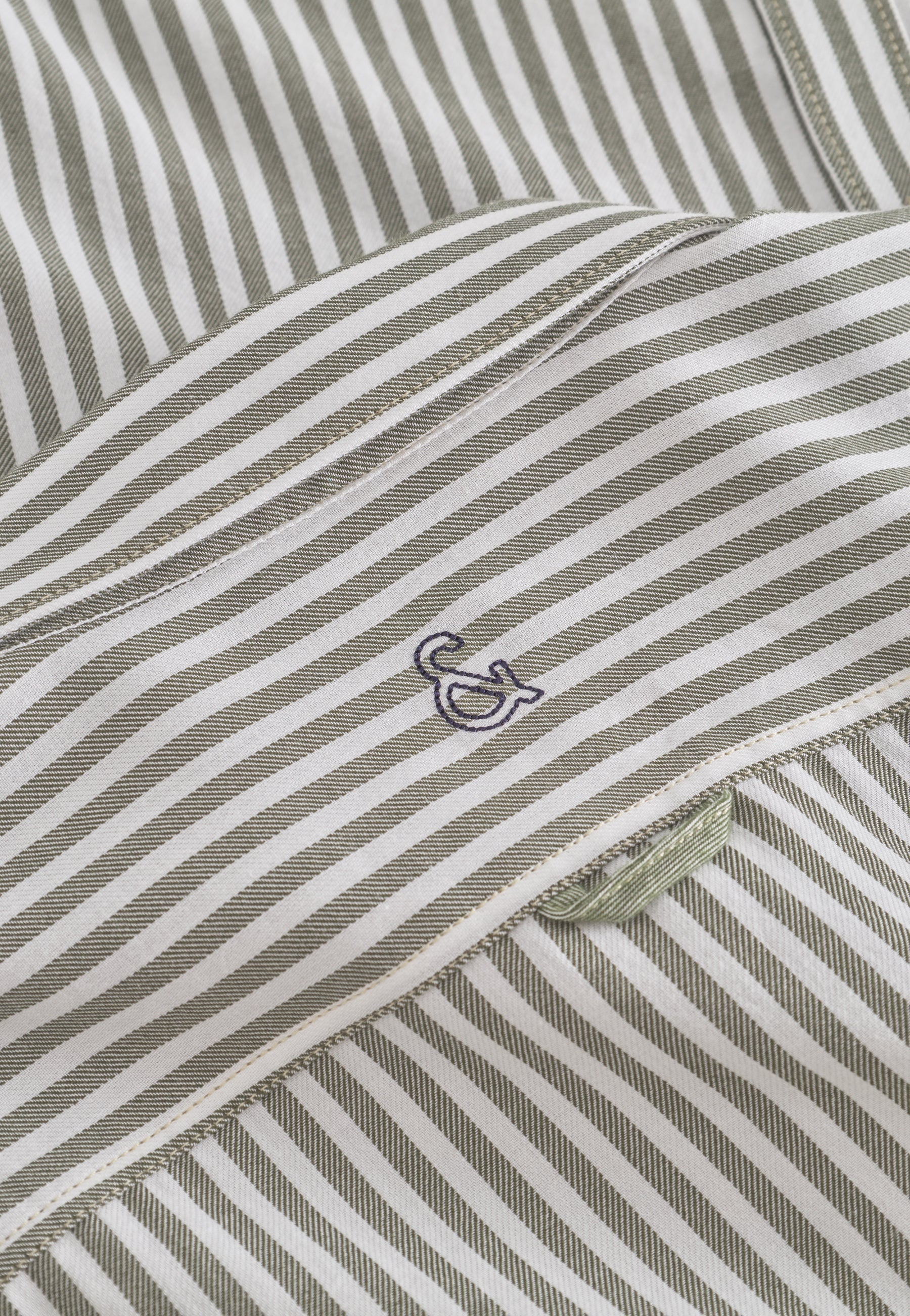 Shirt-Brushed Twill Stripes in Hunter Stripes Shirts Colours and Sons