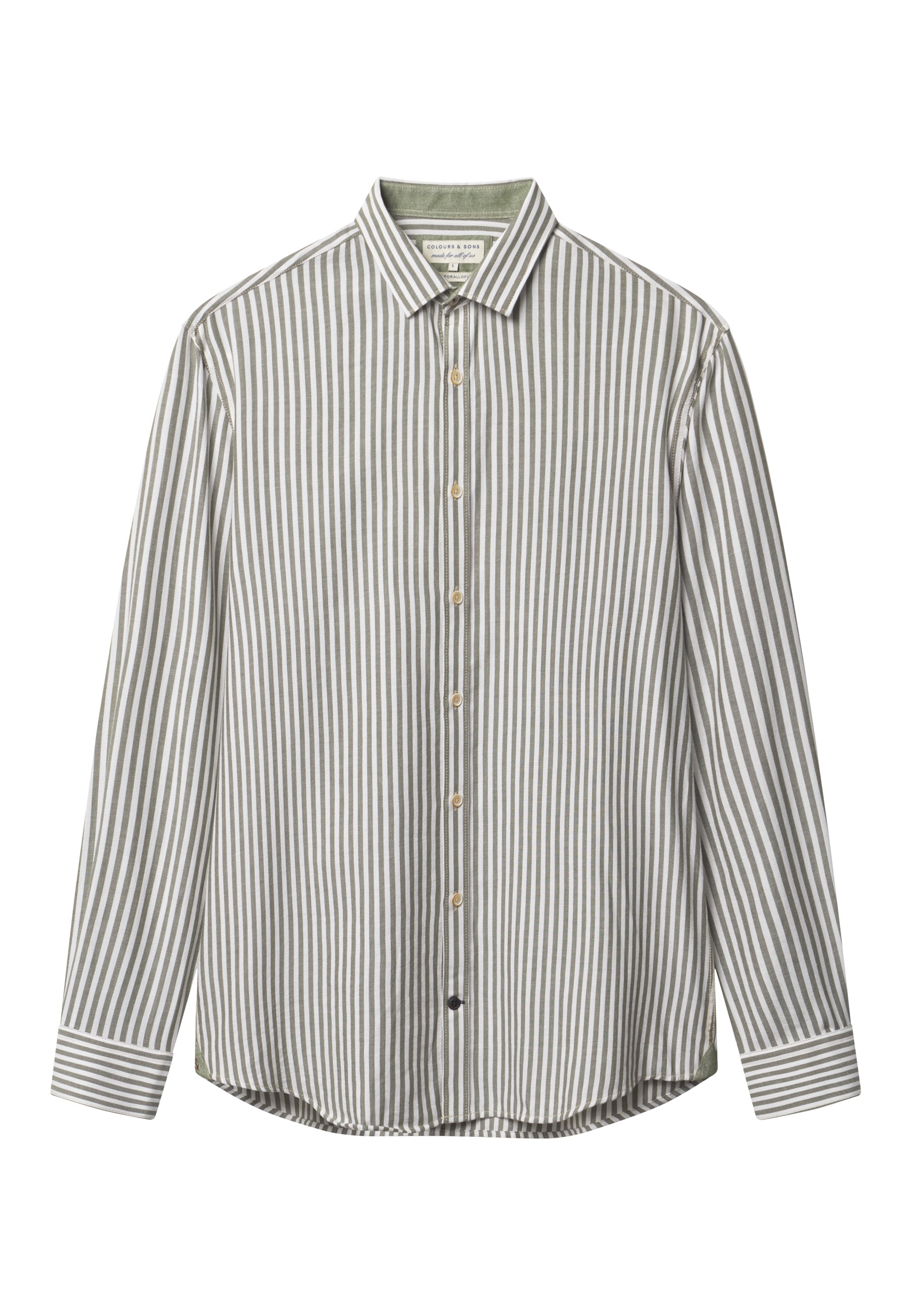 Shirt-Brushed Twill Stripes in Hunter Stripes Shirts Colours and Sons