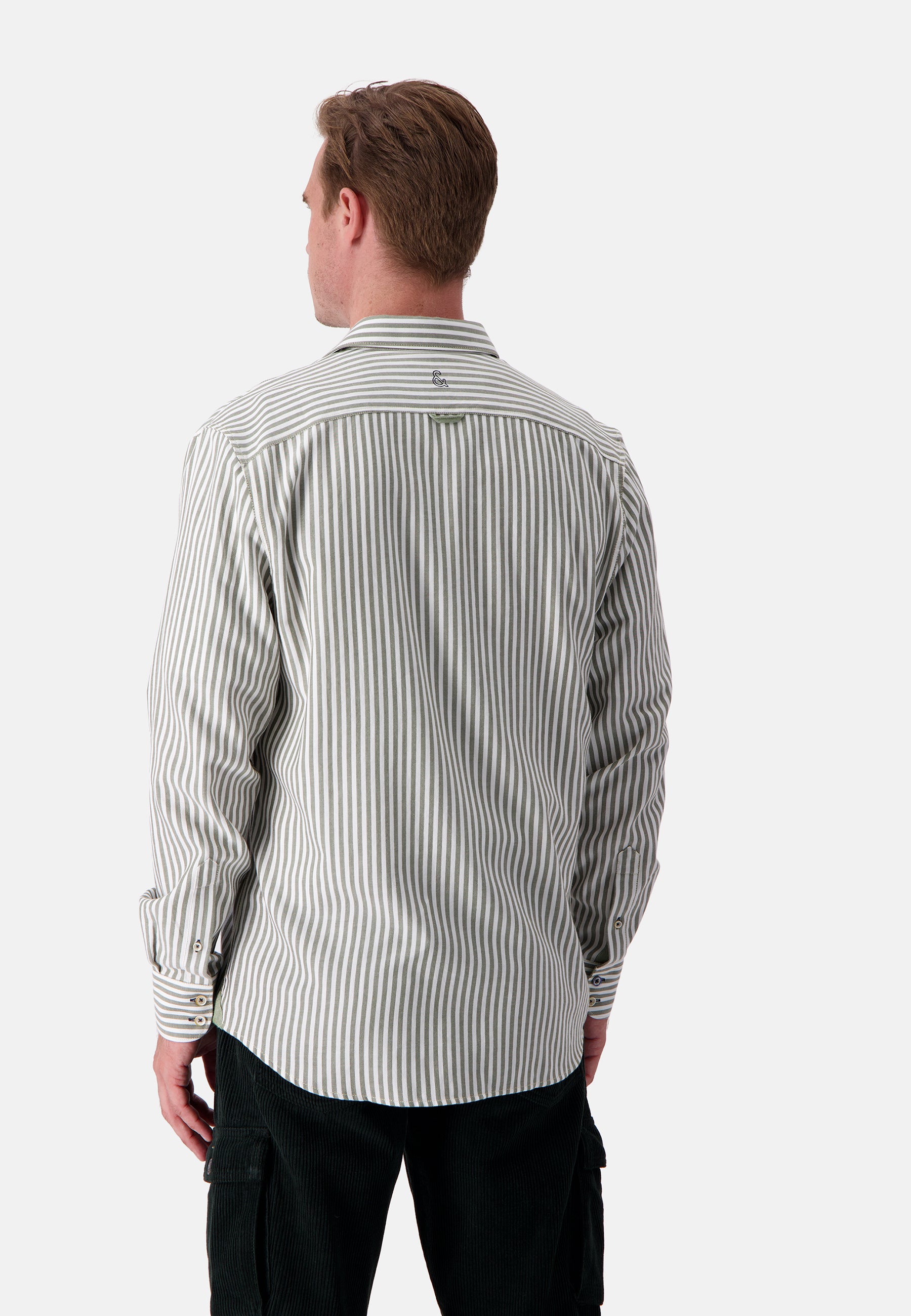 Shirt-Brushed Twill Stripes in Hunter Stripes Shirts Colours and Sons