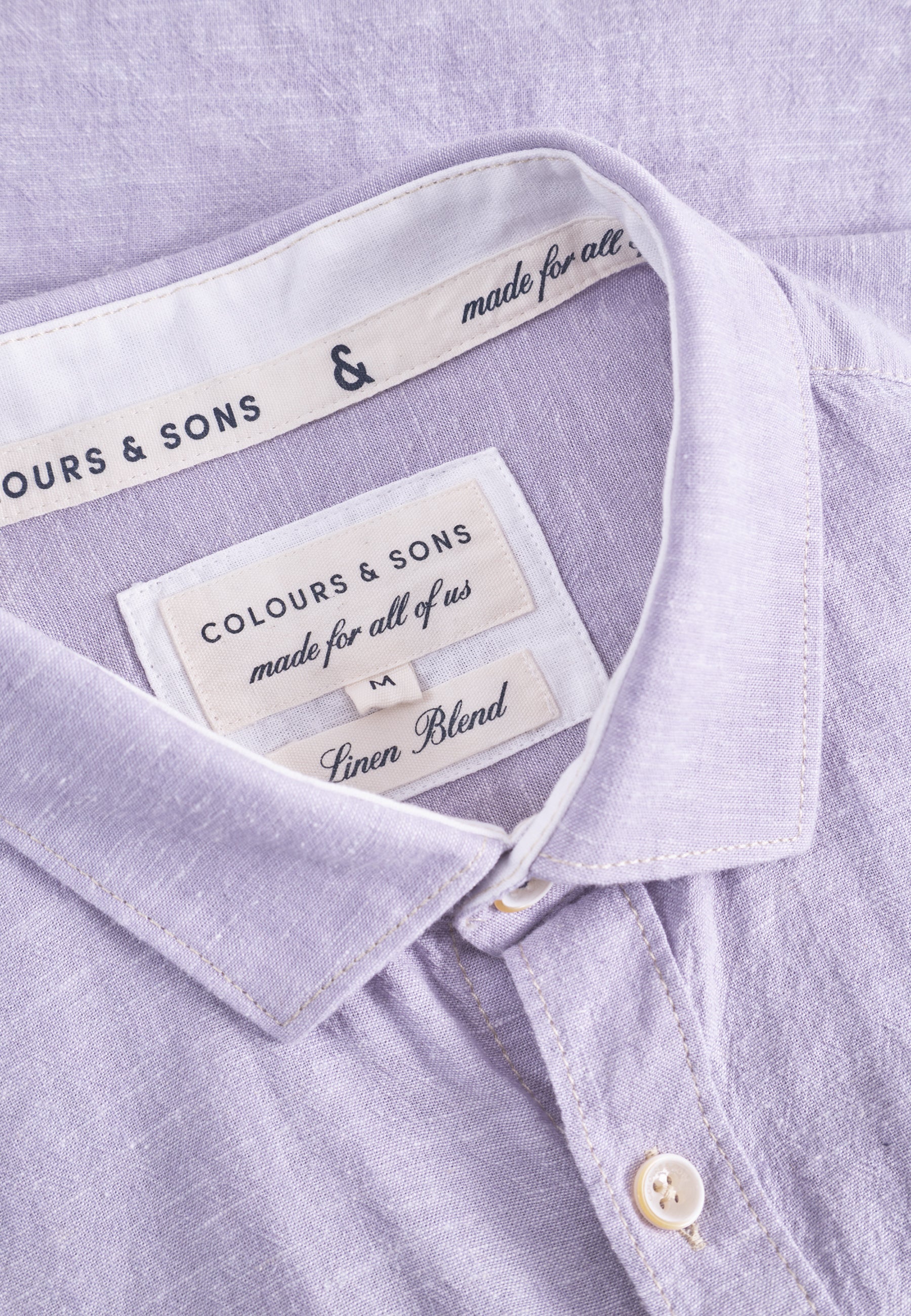 Shirt-Linen Blend Kent in Orchid Shirts Colours and Sons