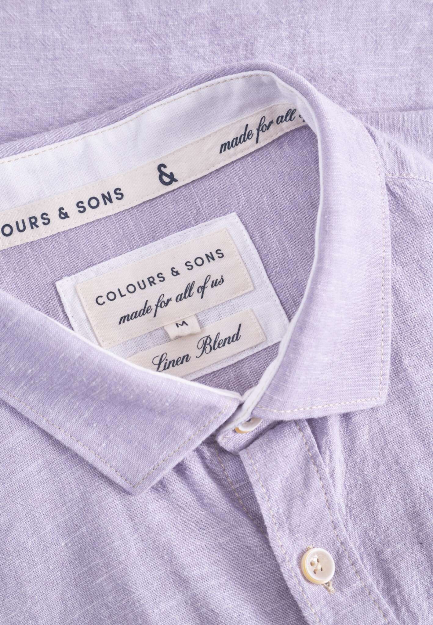 Shirt-Linen Blend Kent in Orchid Shirts Colours and Sons