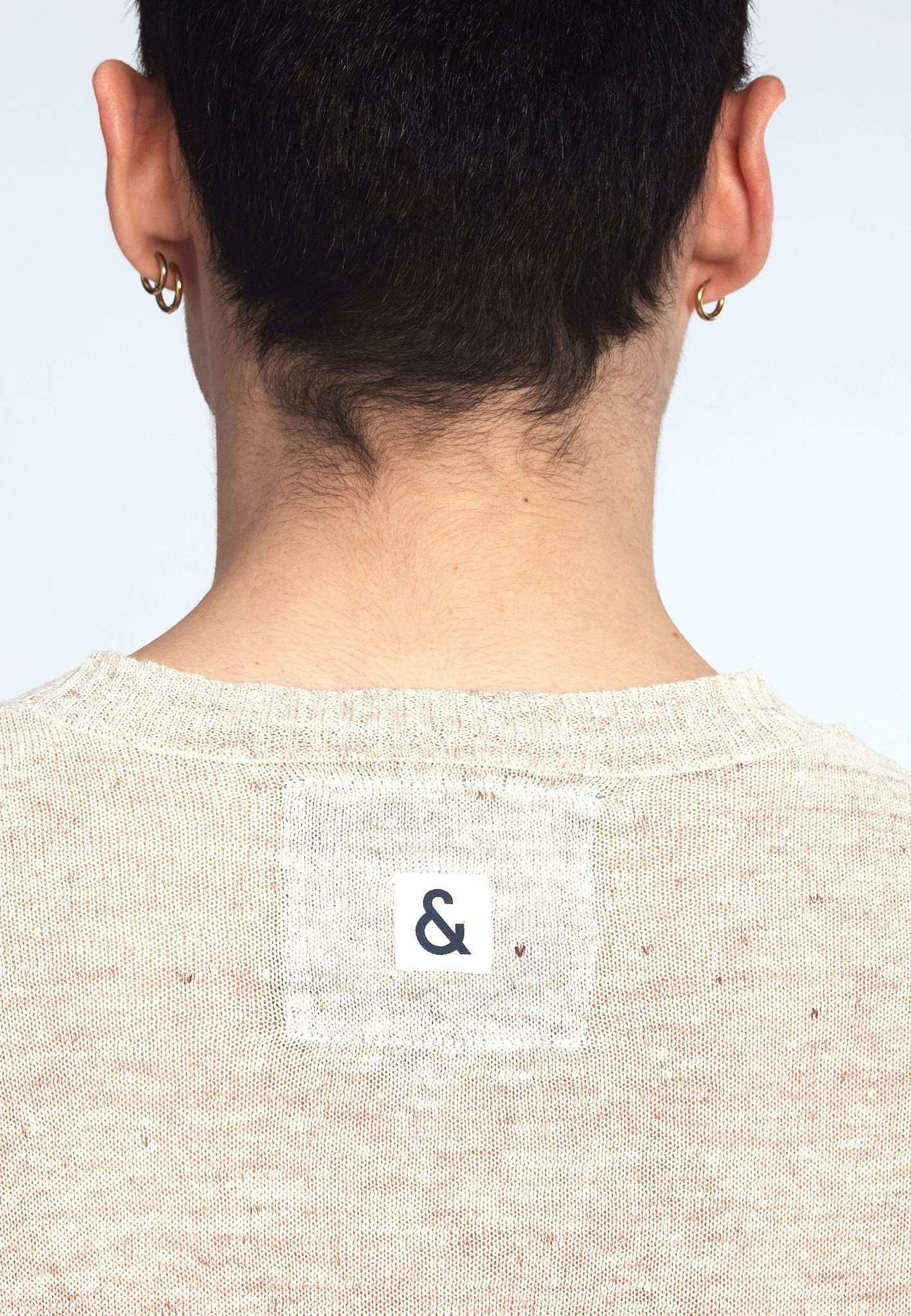 Roundneck Pure Linen in Light Beige Sweater Colours and Sons