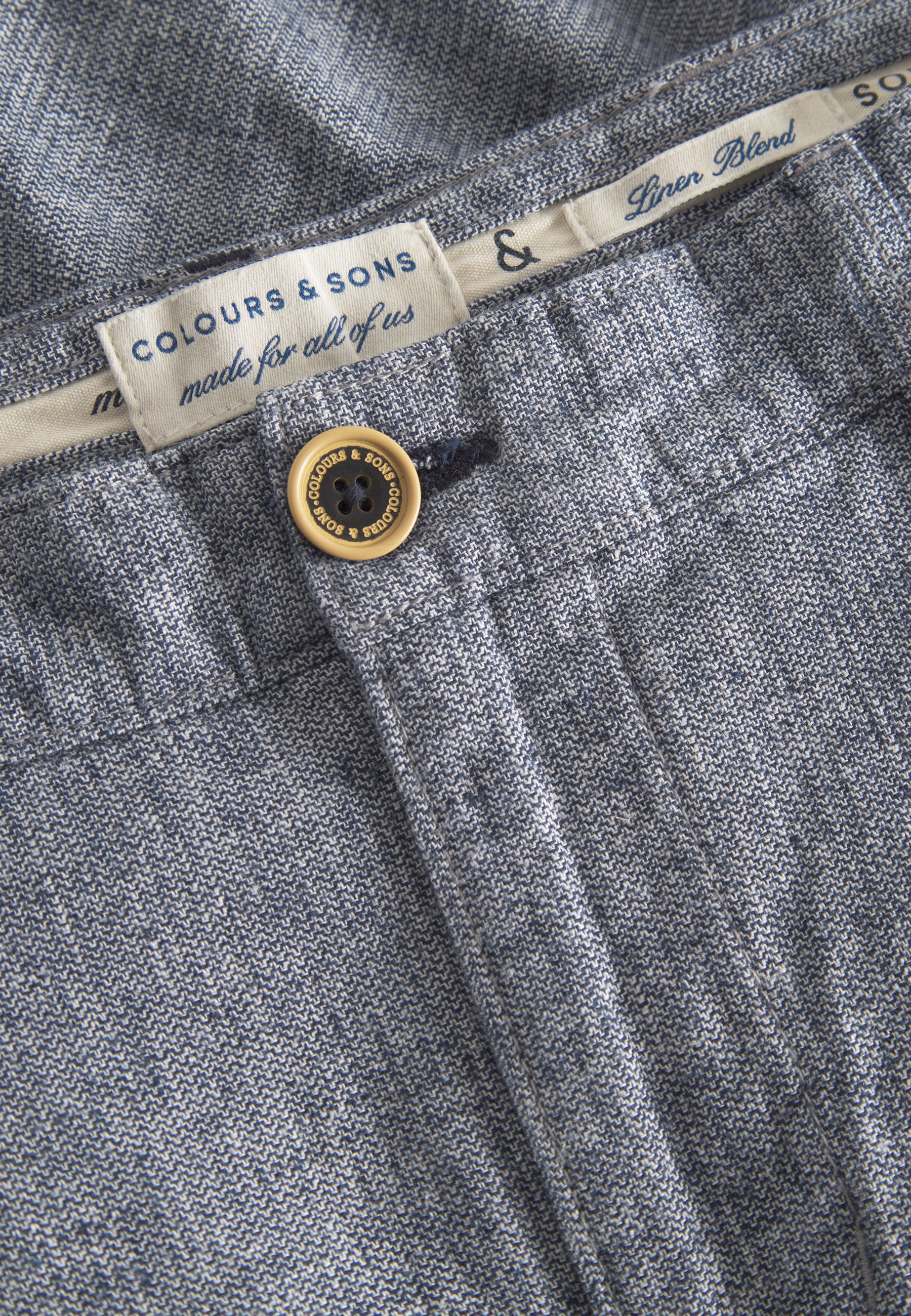 Shorts-Linen Blend Check in River Twill Shorts Colours and Sons