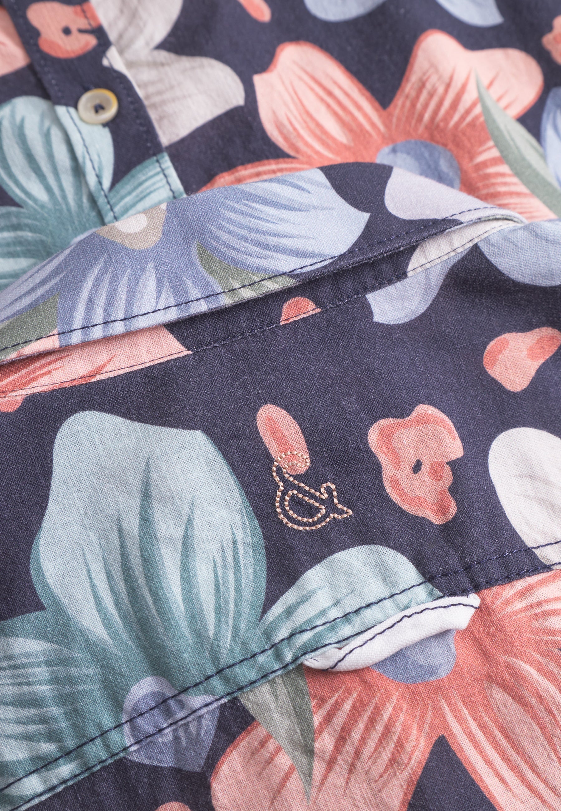 Shirt-Printed in Navy Flowers Shirts Colours and Sons