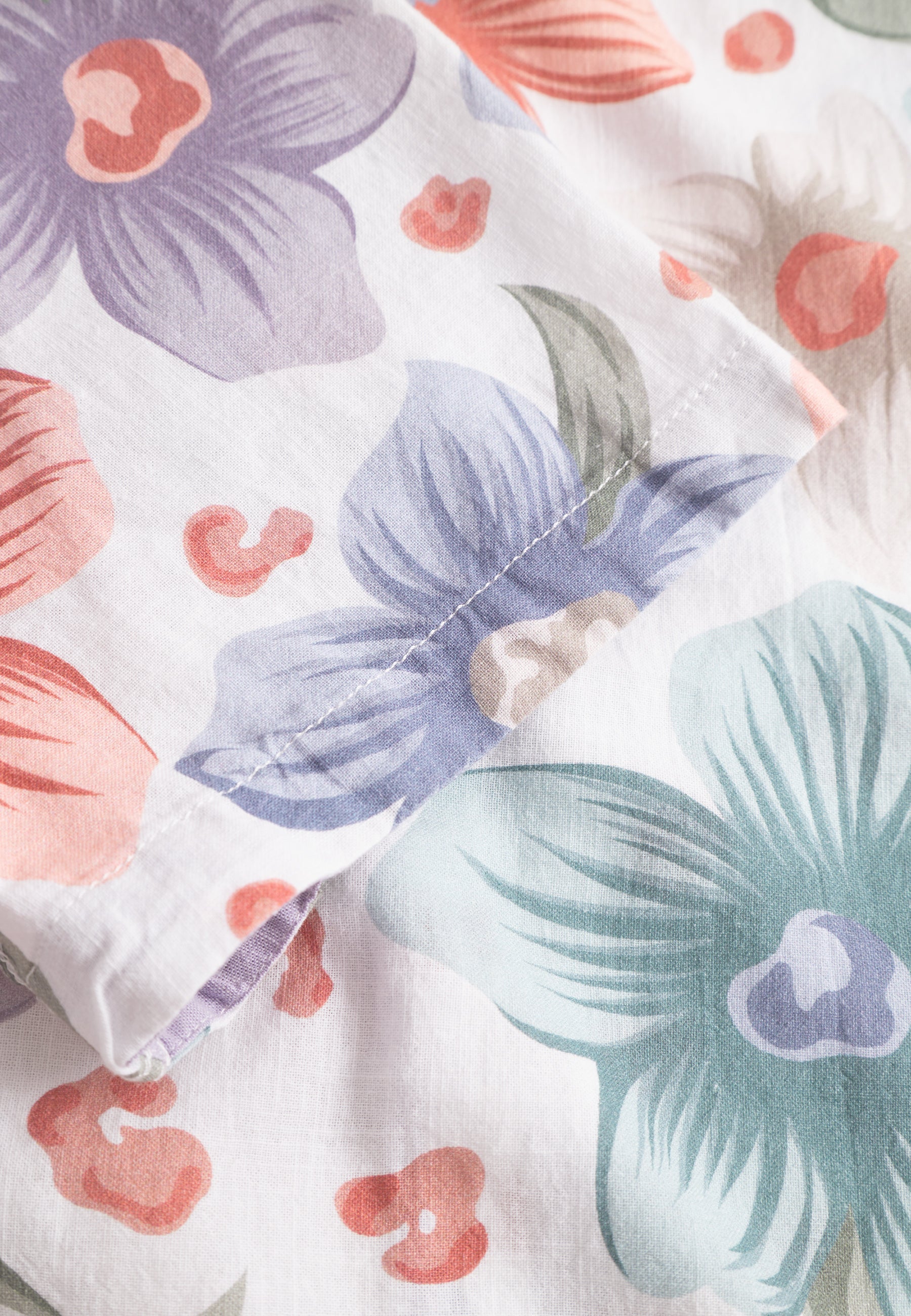 Shirt-Printed in White Flowers Shirts Colours and Sons