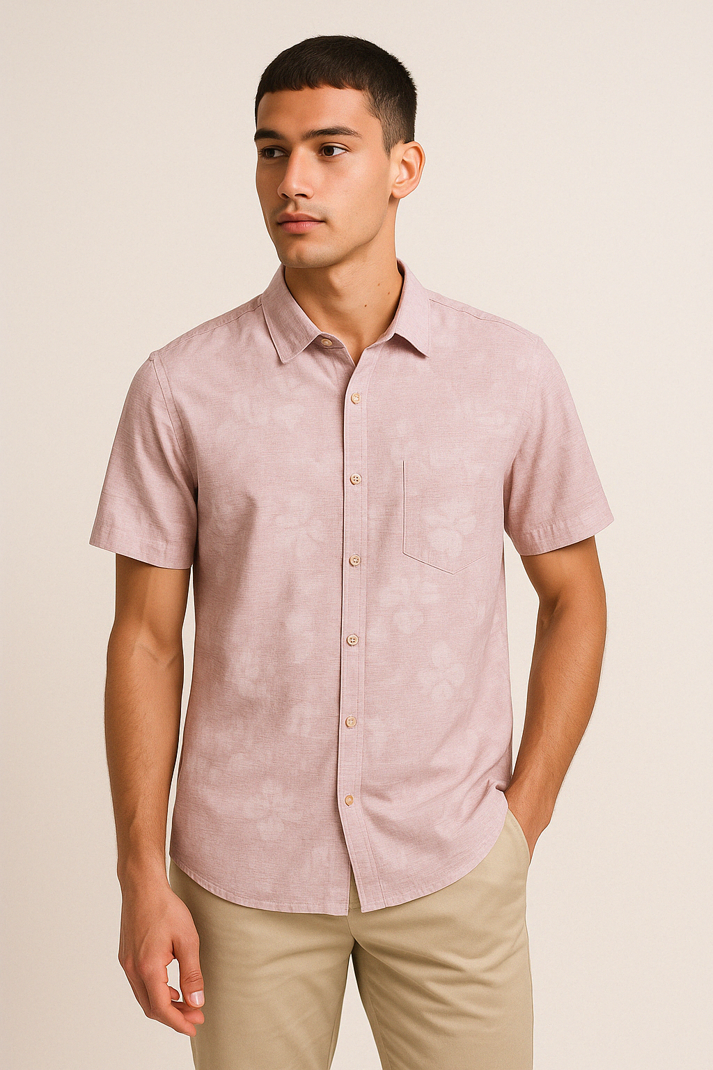 Shirt-Jacquard Flowers in Blurred Orchids Shirts Colours and Sons