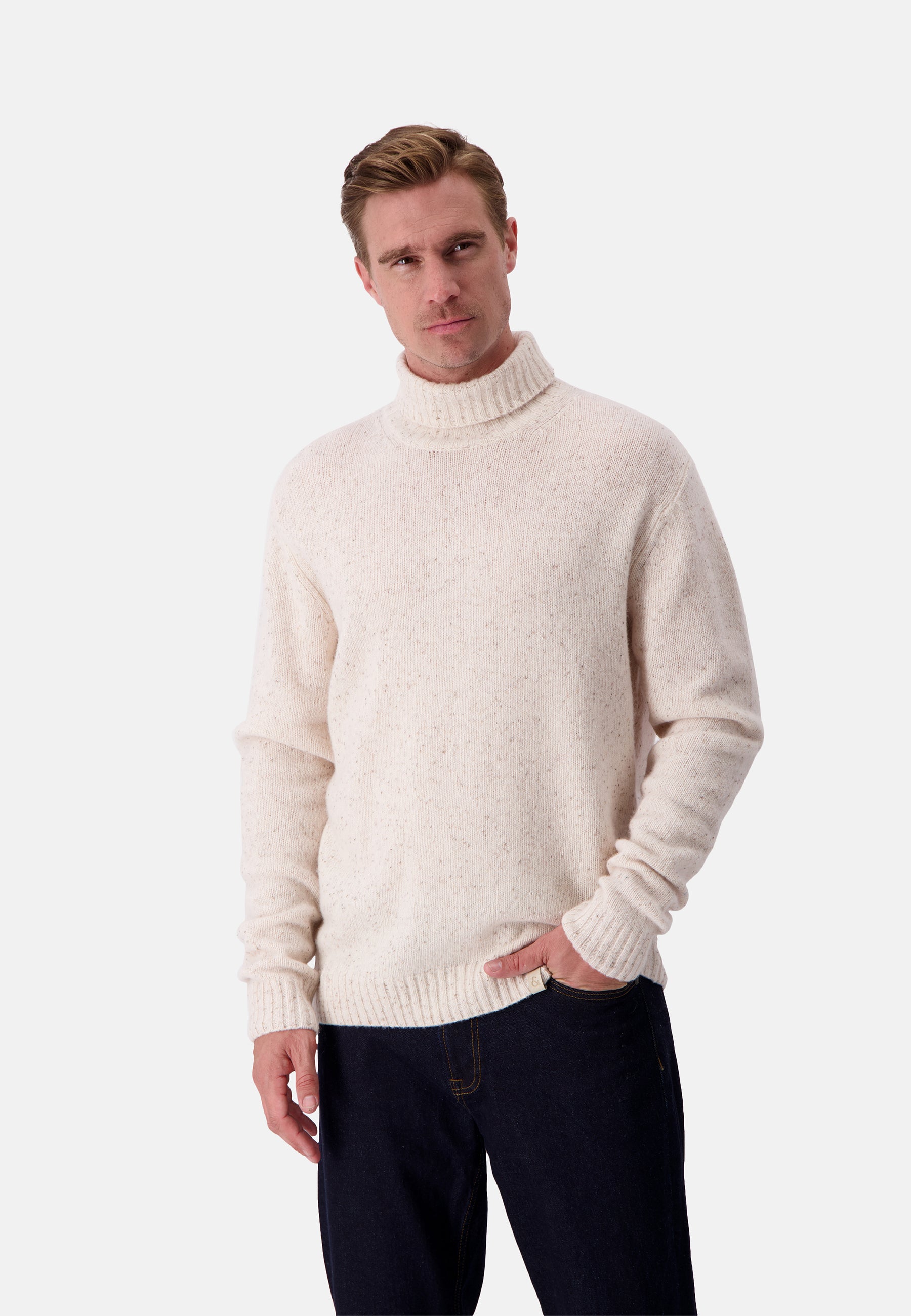 Turtleneck Donegal in Offwhite Sweater Colours and Sons