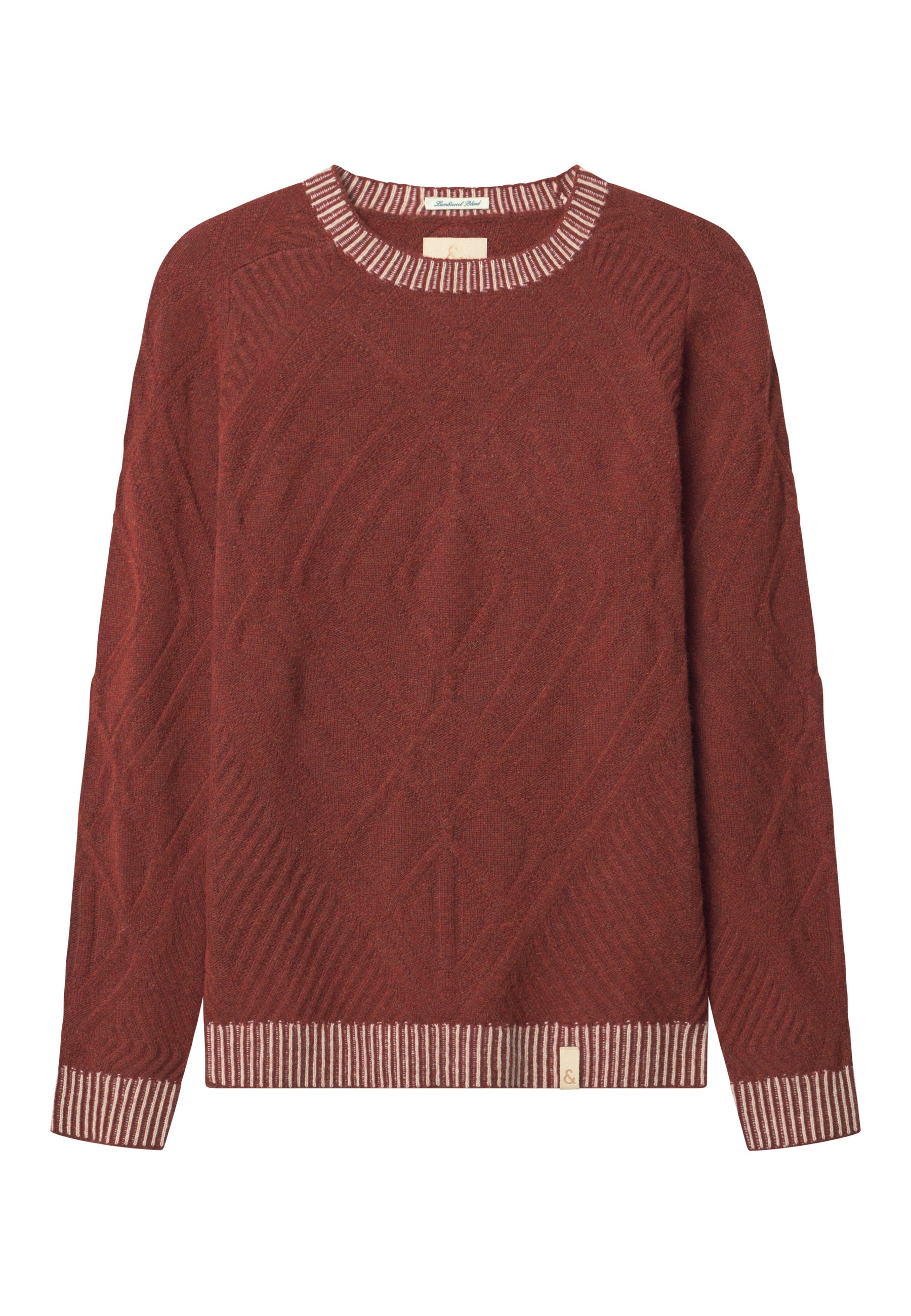 Roundneck Ethno Structure in Brandy Sweater Colours and Sons