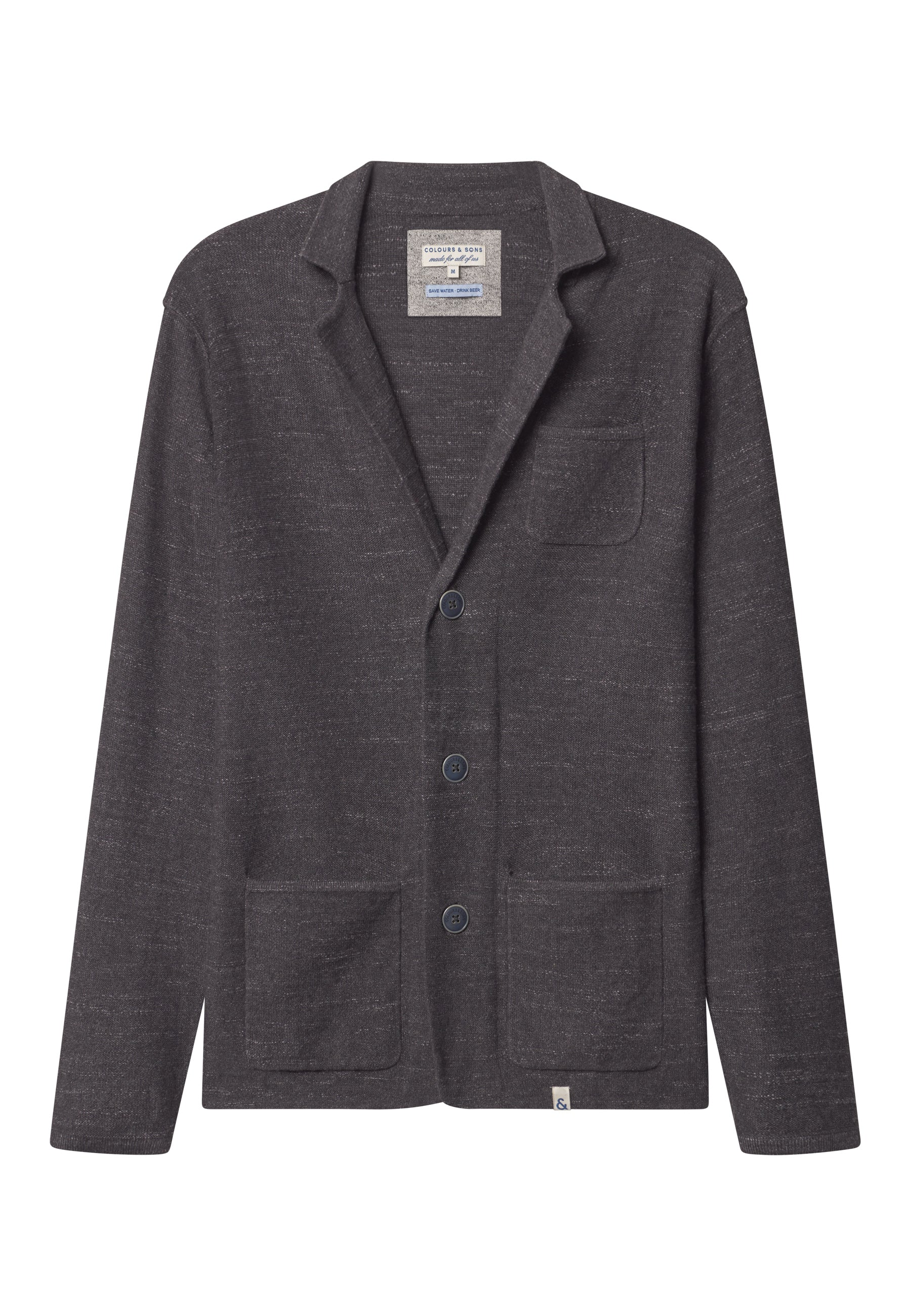 Blazer Slub in Anthracite Jackets Colours and Sons