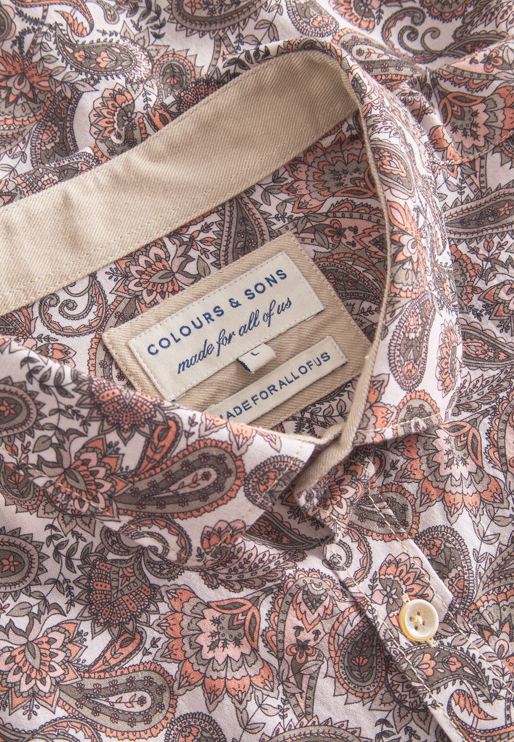 Shirt Printed in Mezcal Paisley Shirts Colours and Sons