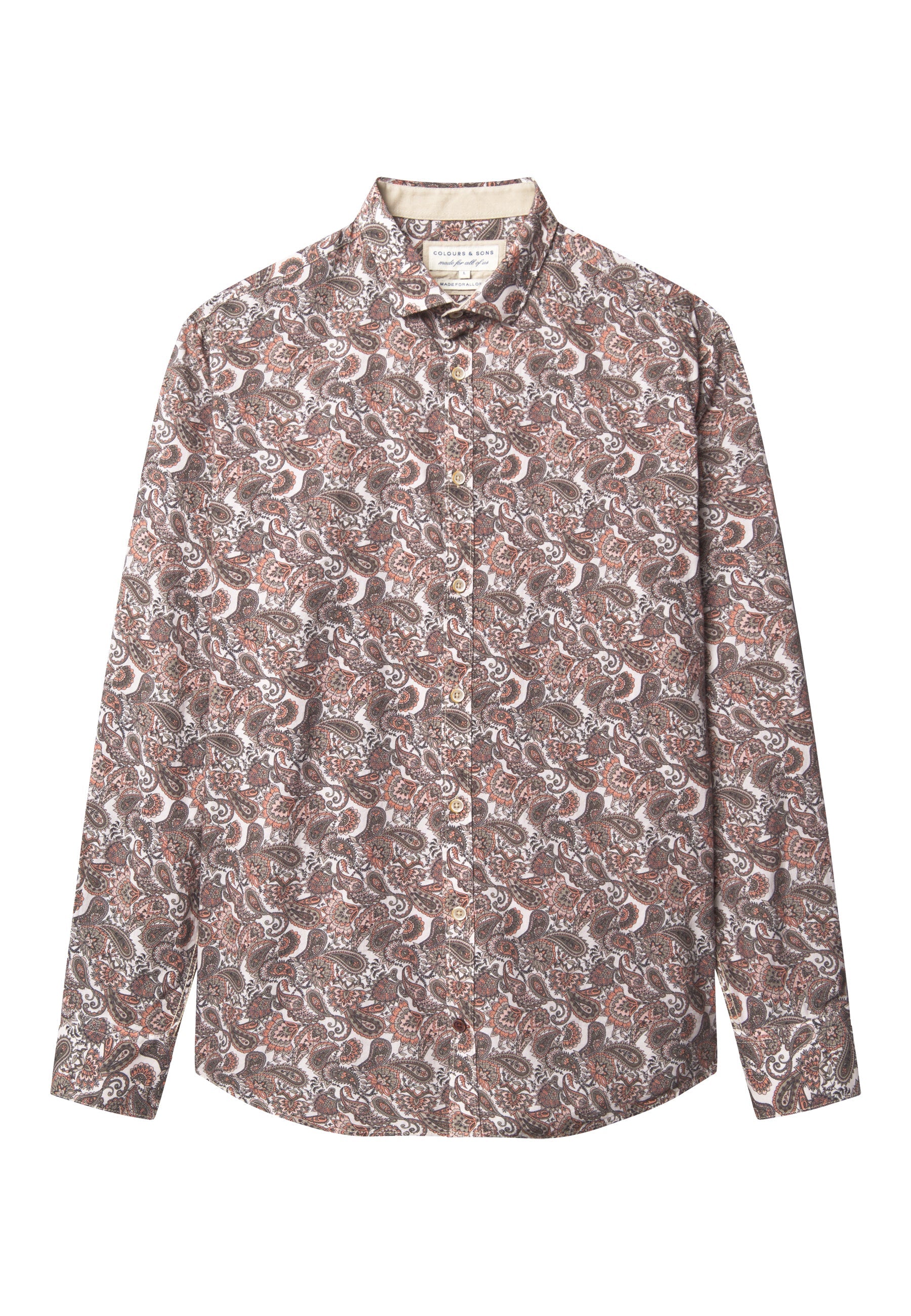 Shirt Printed in Mezcal Paisley Shirts Colours and Sons