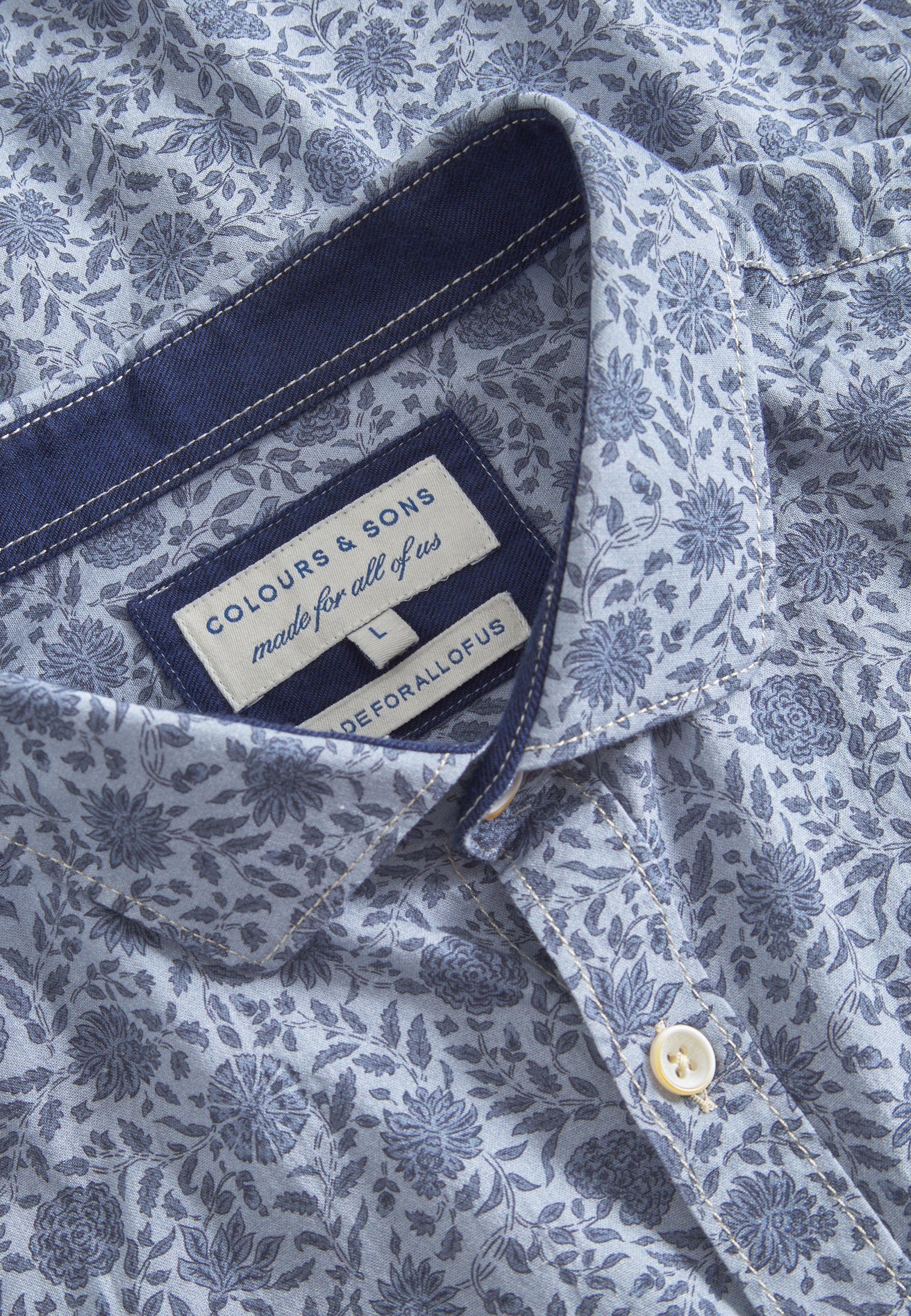 Shirt Printed in Horizon Flowers Shirts Colours and Sons