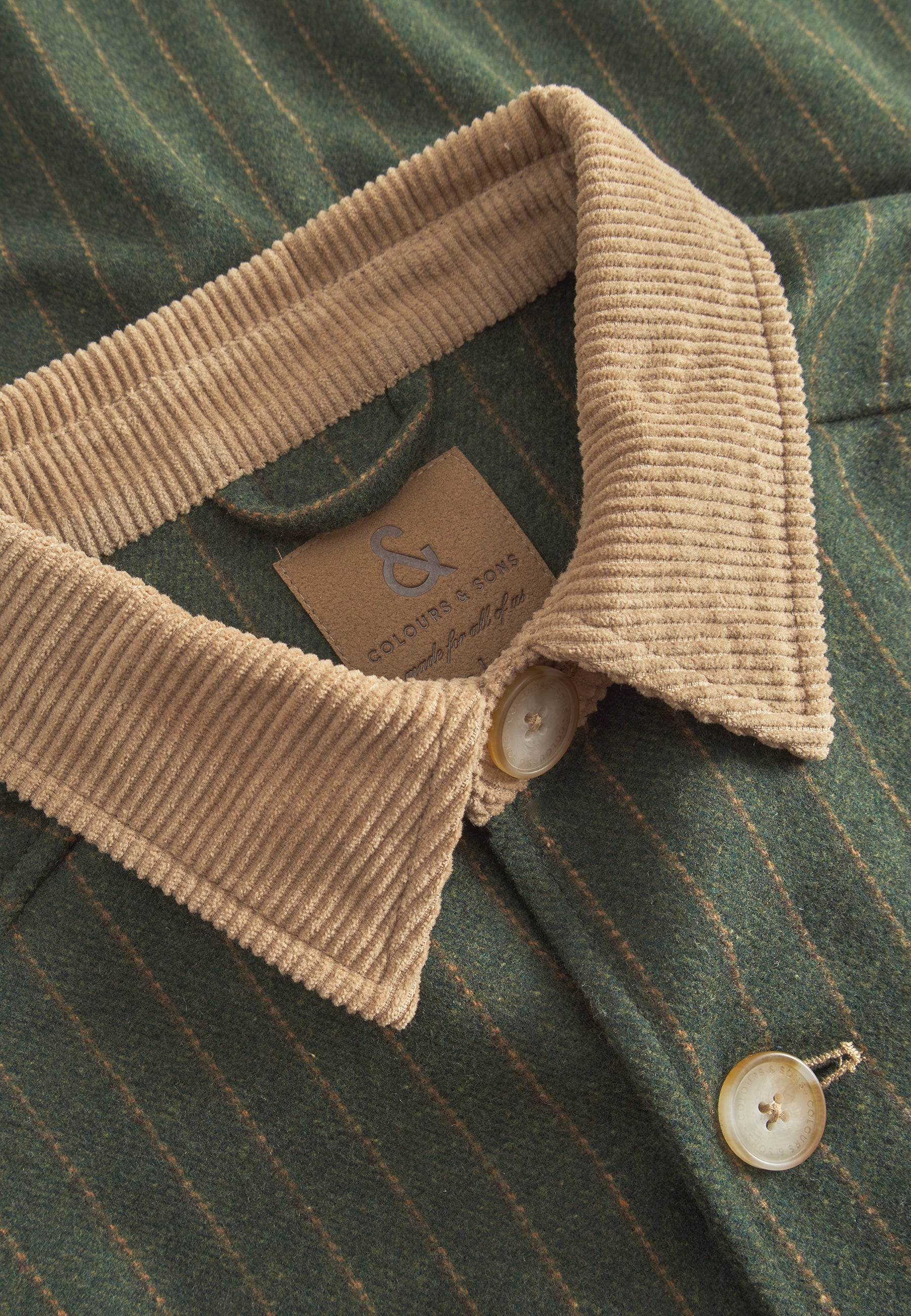Overshirt Pin Stripes in Yucca Stripes Jackets Colours and Sons