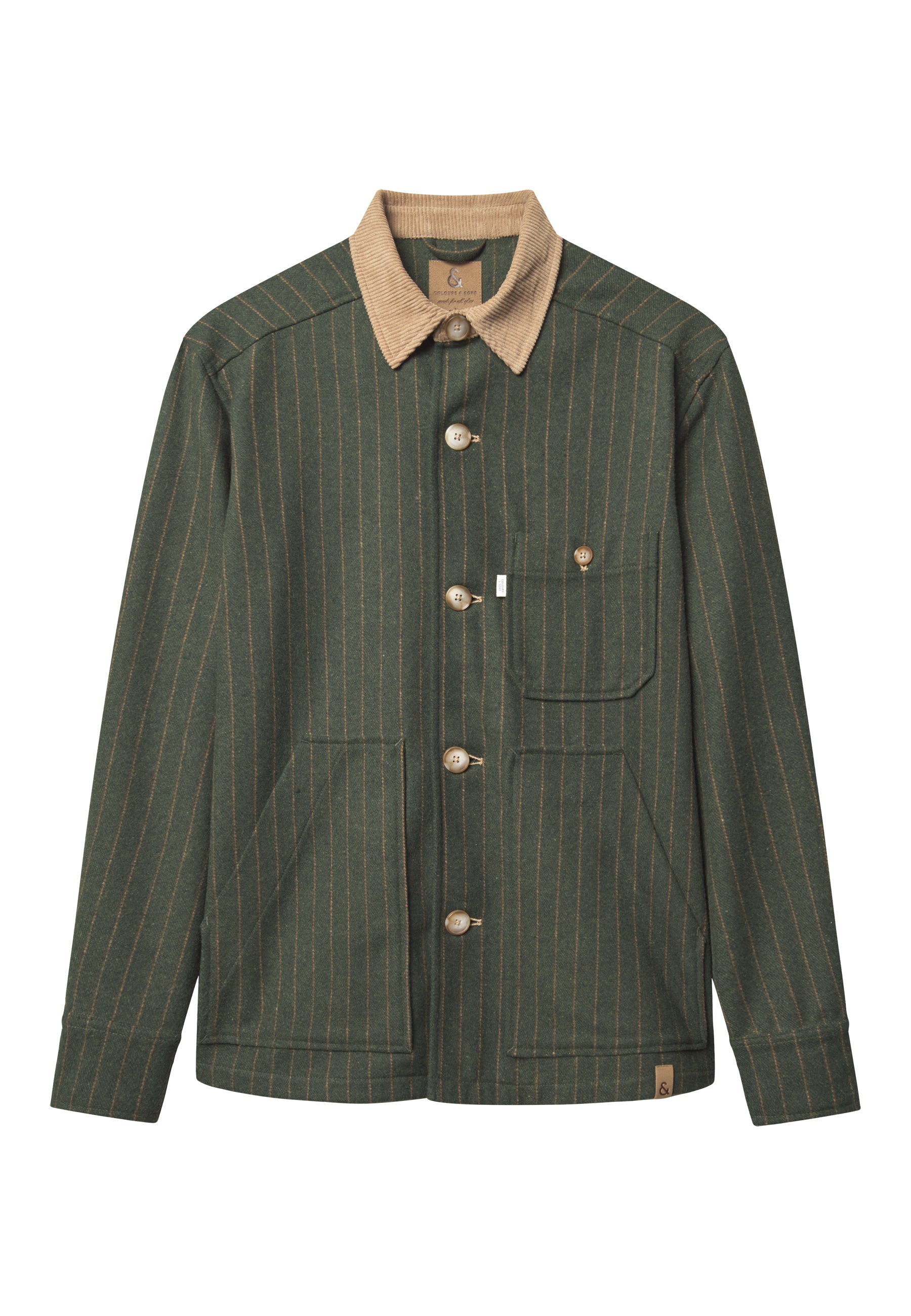 Overshirt Pin Stripes in Yucca Stripes Jackets Colours and Sons